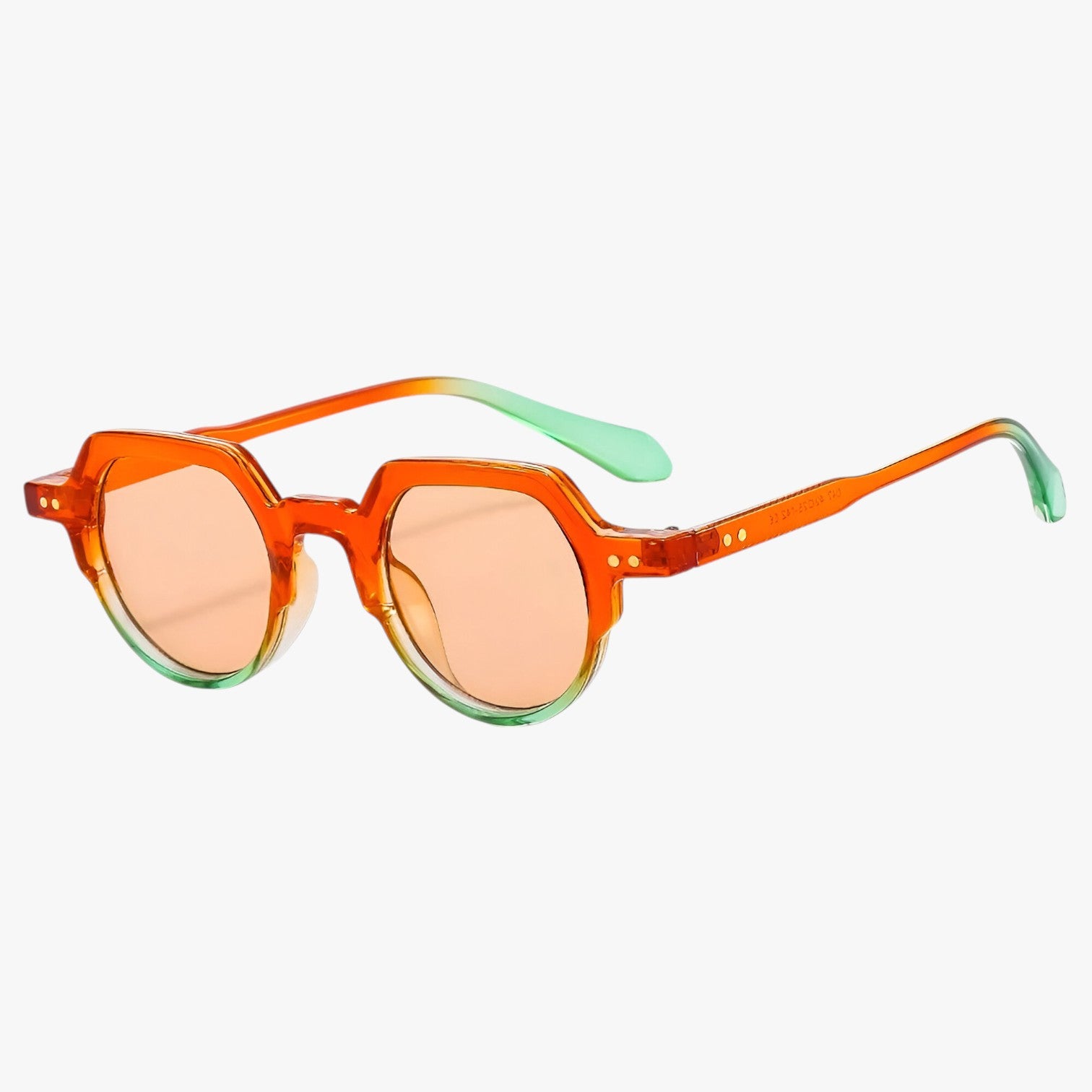 Eden | Occhiali da Sole Punk UV400 Design Irregolare Retrò con Lenti Oceaniche - arancione come in foto - Fashion Sunglasses sun glasses Sunglasses - Concept Palermo