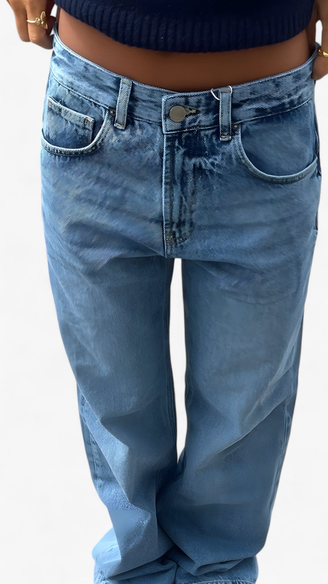 Jeans a vita bassa con stampa a stelle - - pants pants for women - Concept Palermo