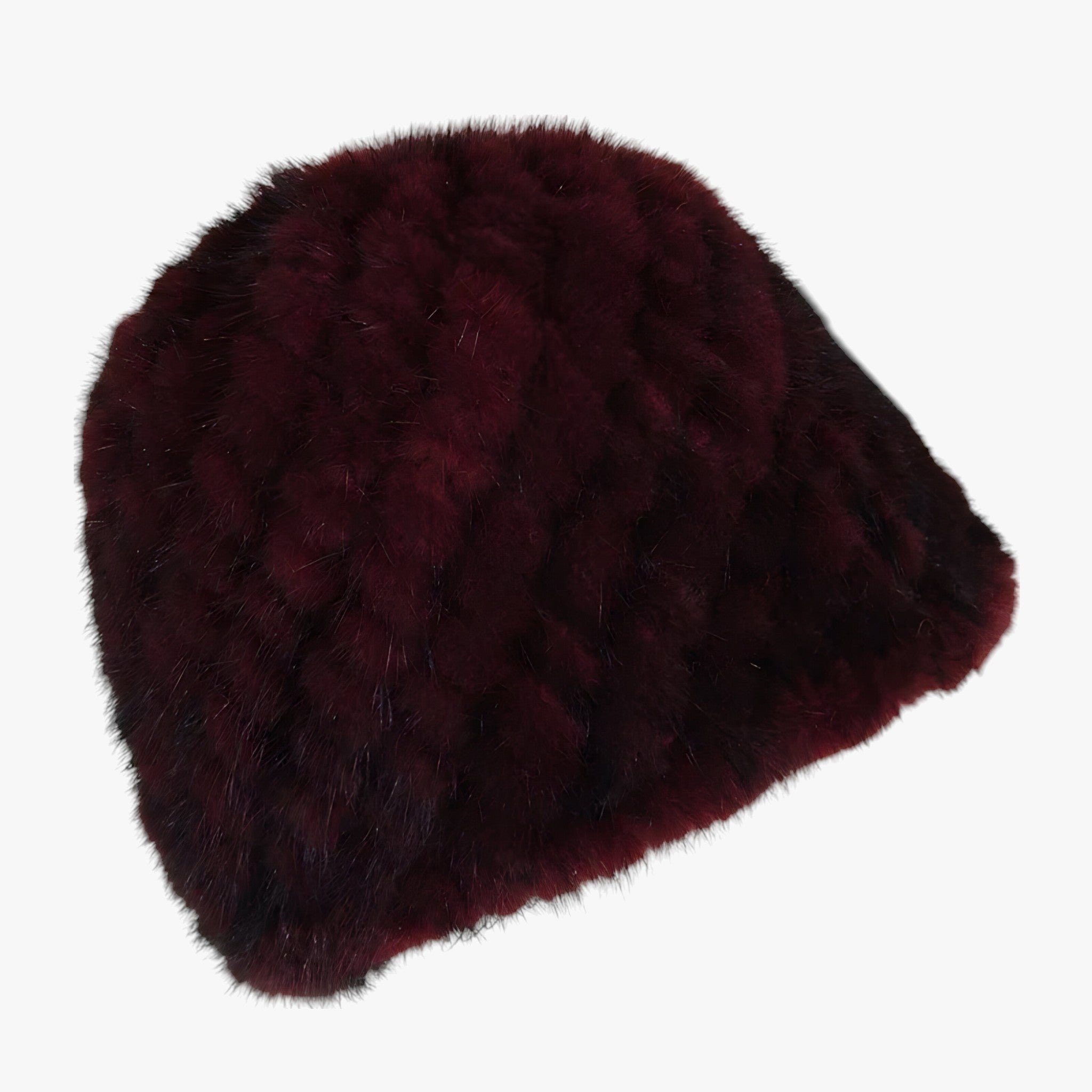 Celeste | Cappello di Pelliccia di Visone Lussuoso - Calore invernale ed Eleganza - bordeaux Buona elasticità - - Concept Palermo