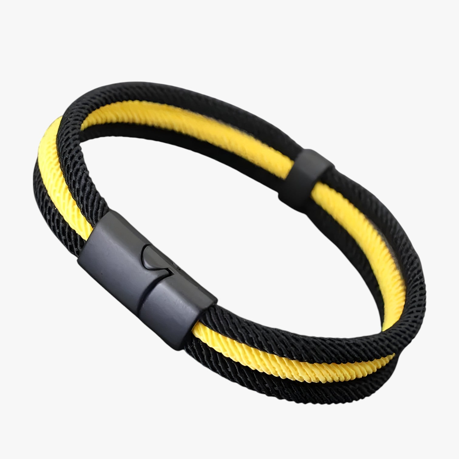 River | Bracciale Nautico Uomo con Nodo e Chiusura Staccabile - Filo Giallo - BRACELET bracelet for men BRACELETS mens bracelet - Concept Palermo