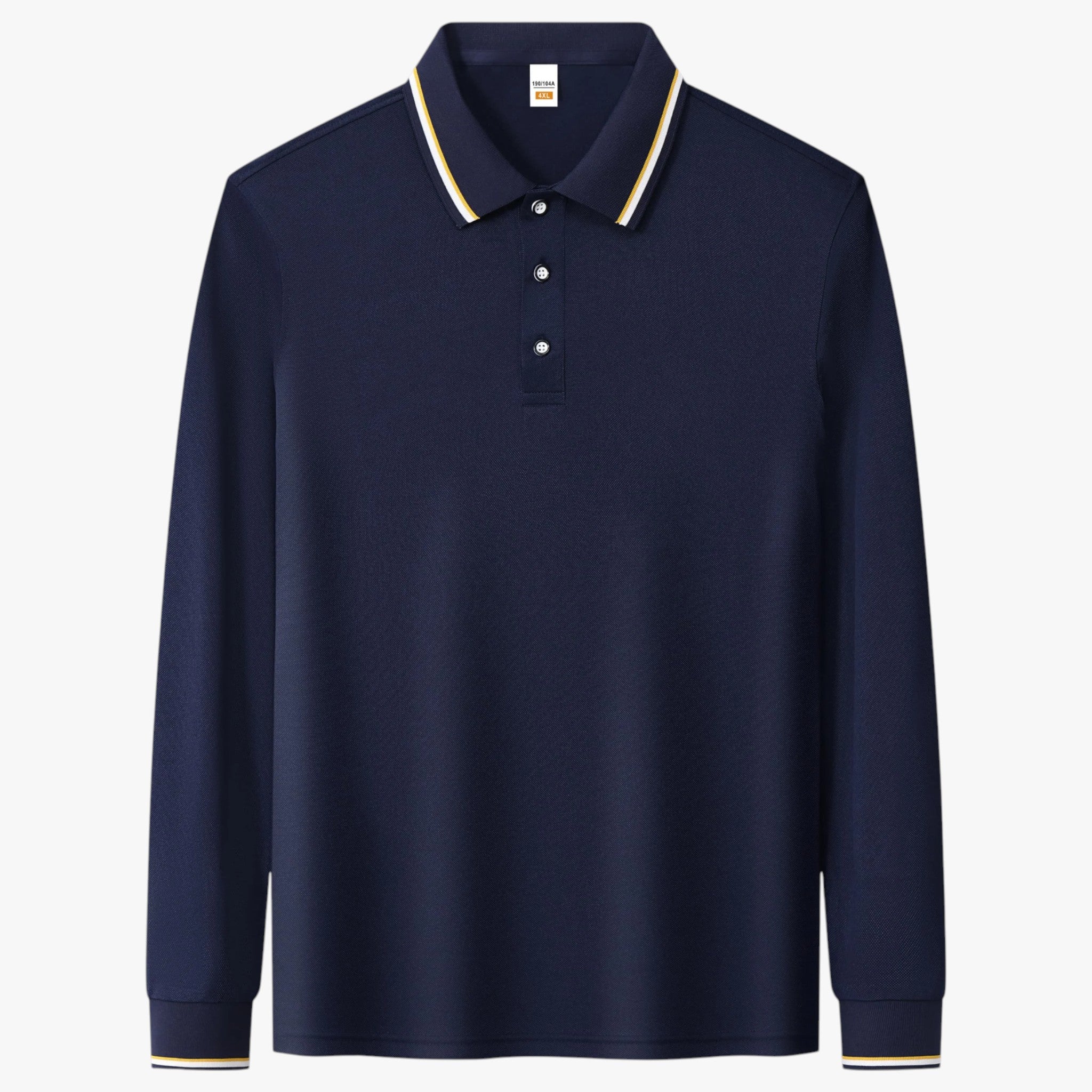 Rafael | Maglietta Polo da Uomo a Maniche Lunghe - Blu navy - - Concept Palermo