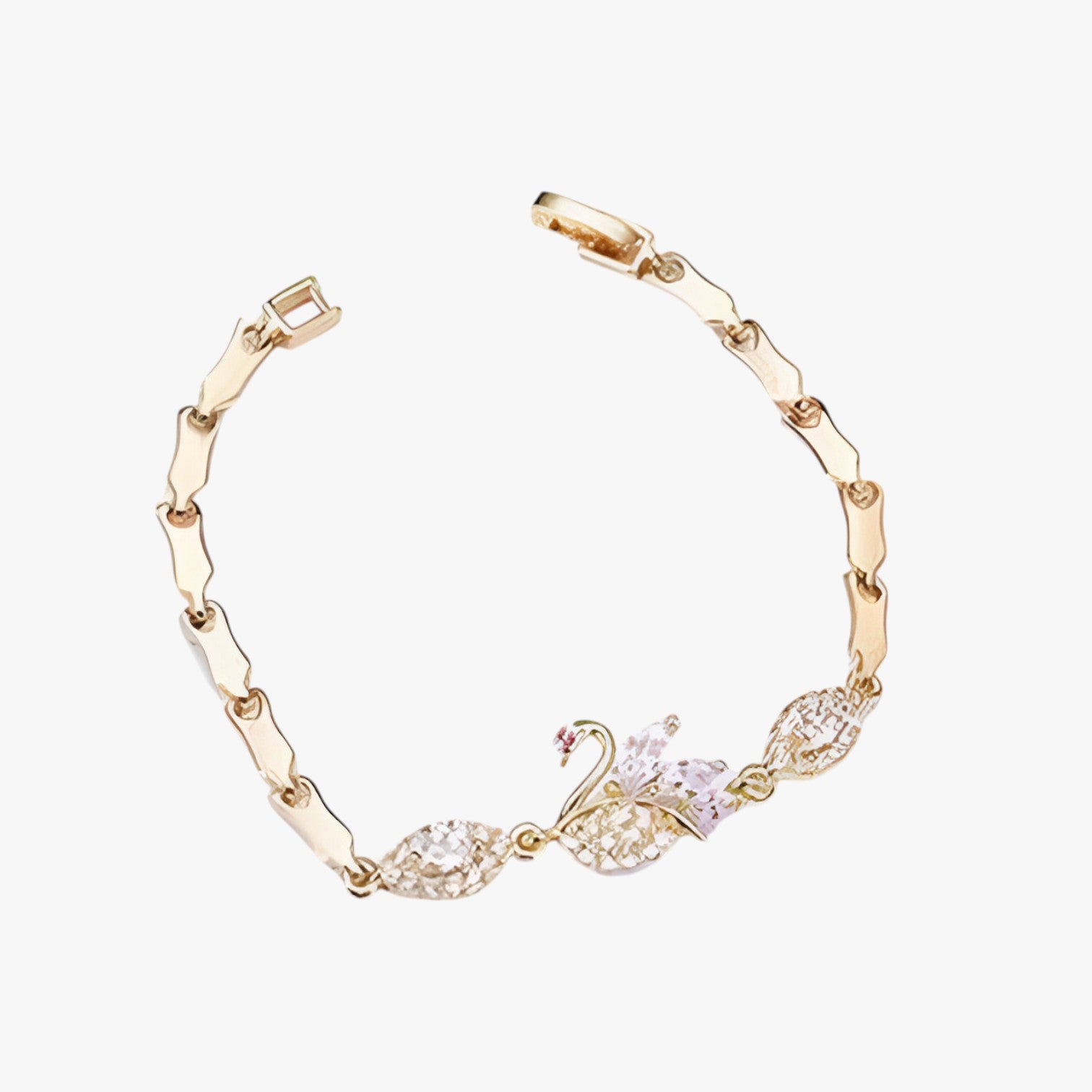 Esmeralda | Bracciale Donna Elegante con Cigno in Zircone Stile Classico Oro - - BRACELET FOR WOMEN BRACELETS bracelets for women - Concept Palermo