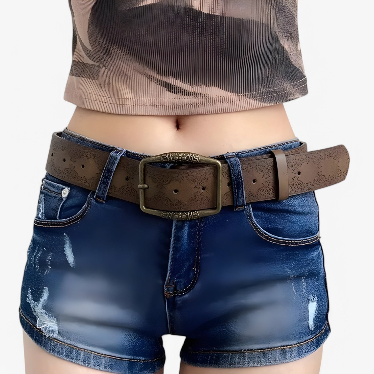 Myka | Cintura in pelle floreale – Stile senza tempo e fascino rustico - - belts waist belt for women Womens belt - Concept Palermo