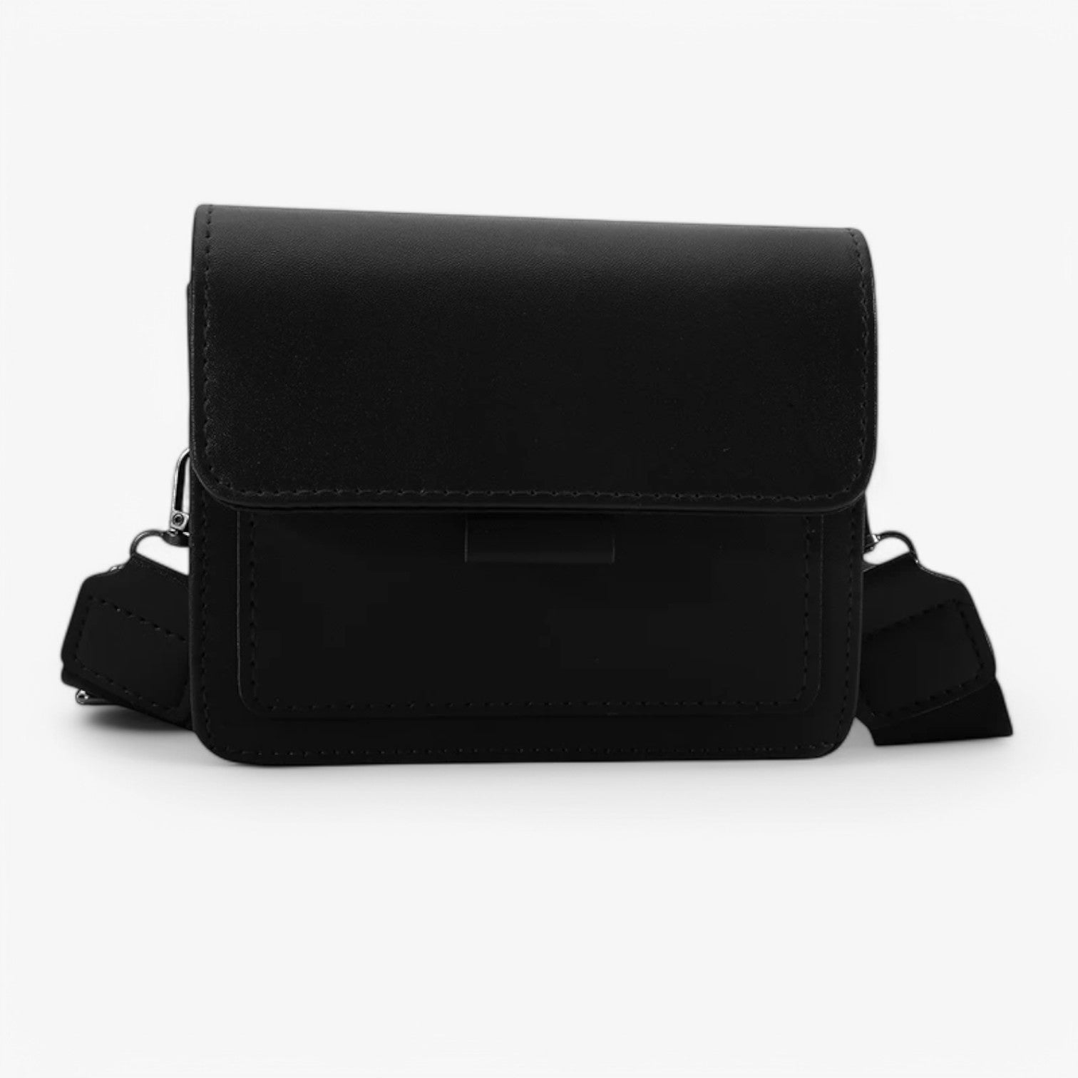 Clara | Borsa a spalla retro e spaziosa con tracolla larga - nero - bag Shoulder Bags women bag - Concept Palermo