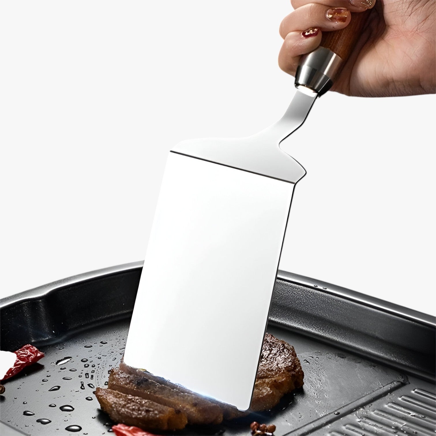 Rowyn | Spatola per barbecue resistente con manico in legno - - Kitchen kitchen tools - Concept Palermo