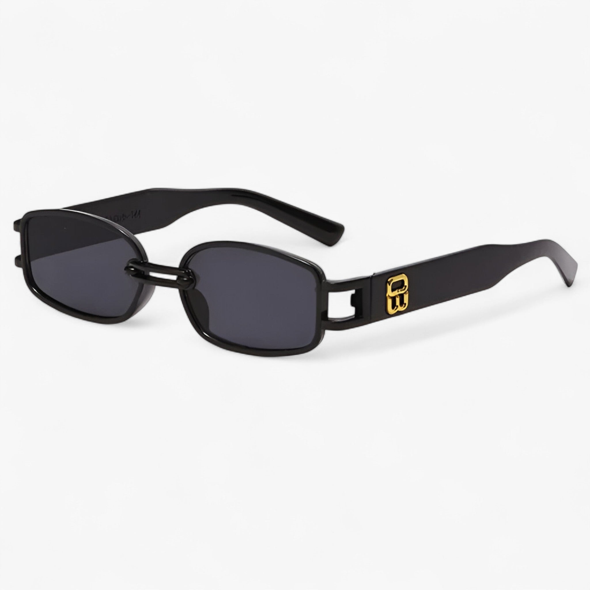Dante | Occhiali da sole rettangolari piccoli in stile punk vintage - Telaio grigio nero - Fashion Sunglasses men sunglasses polarized mens sunglasses Polarized man sunglasses Sunglasses sunglasses polarized men - Concept Palermo