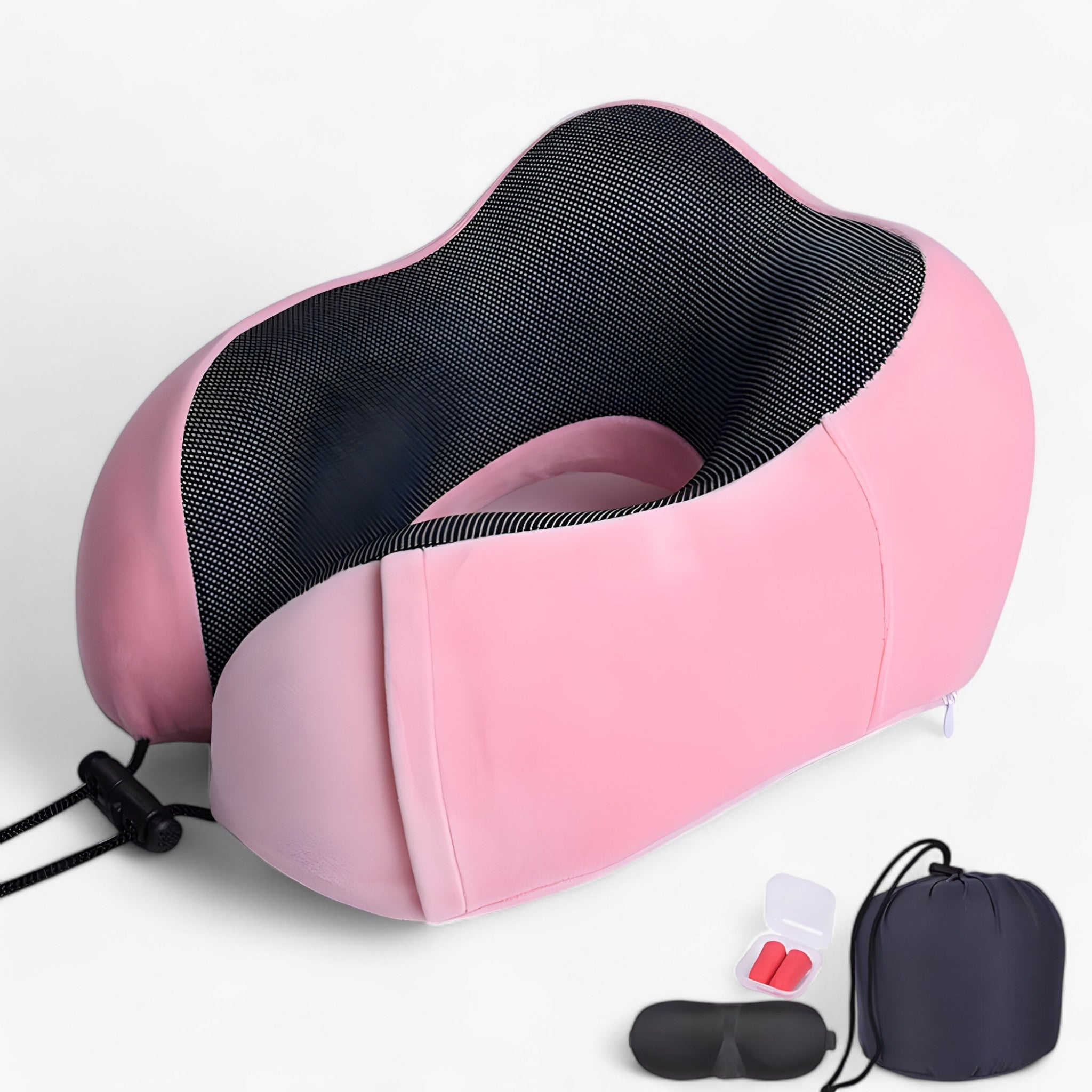 CloudRest | Cuscino da viaggio a U - schiuma di memoria per poggiatesta - Costume rosa - Pillow travel pillow - Concept Palermo