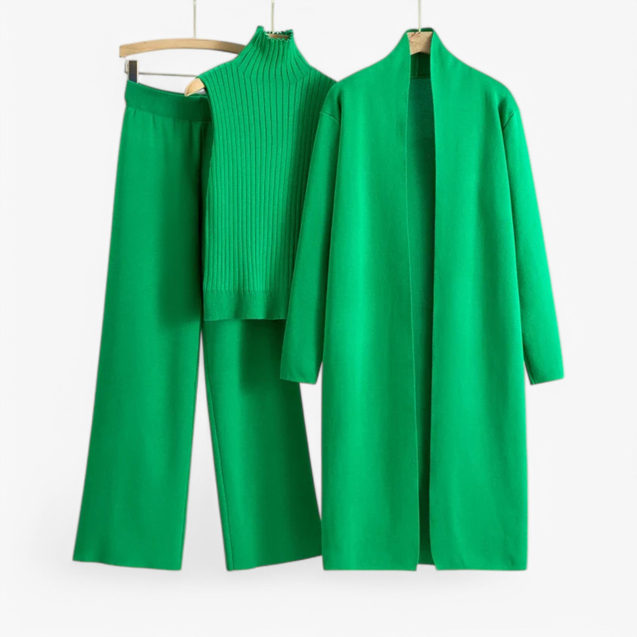 Ivy | Set di Maglieria Vintage in 3 Pezzi - Verde Una taglia - - Concept Palermo