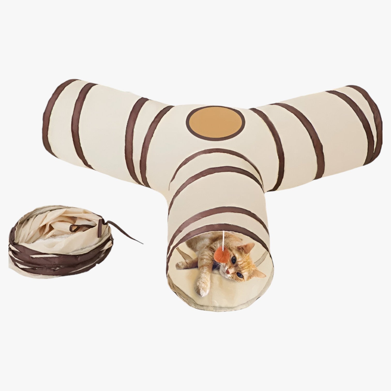 Charlie | Tunnel Interattivo a T/Y per Gatti – Pieghevole, Divertente e Salvaspazio - - Pets toys - Concept Palermo
