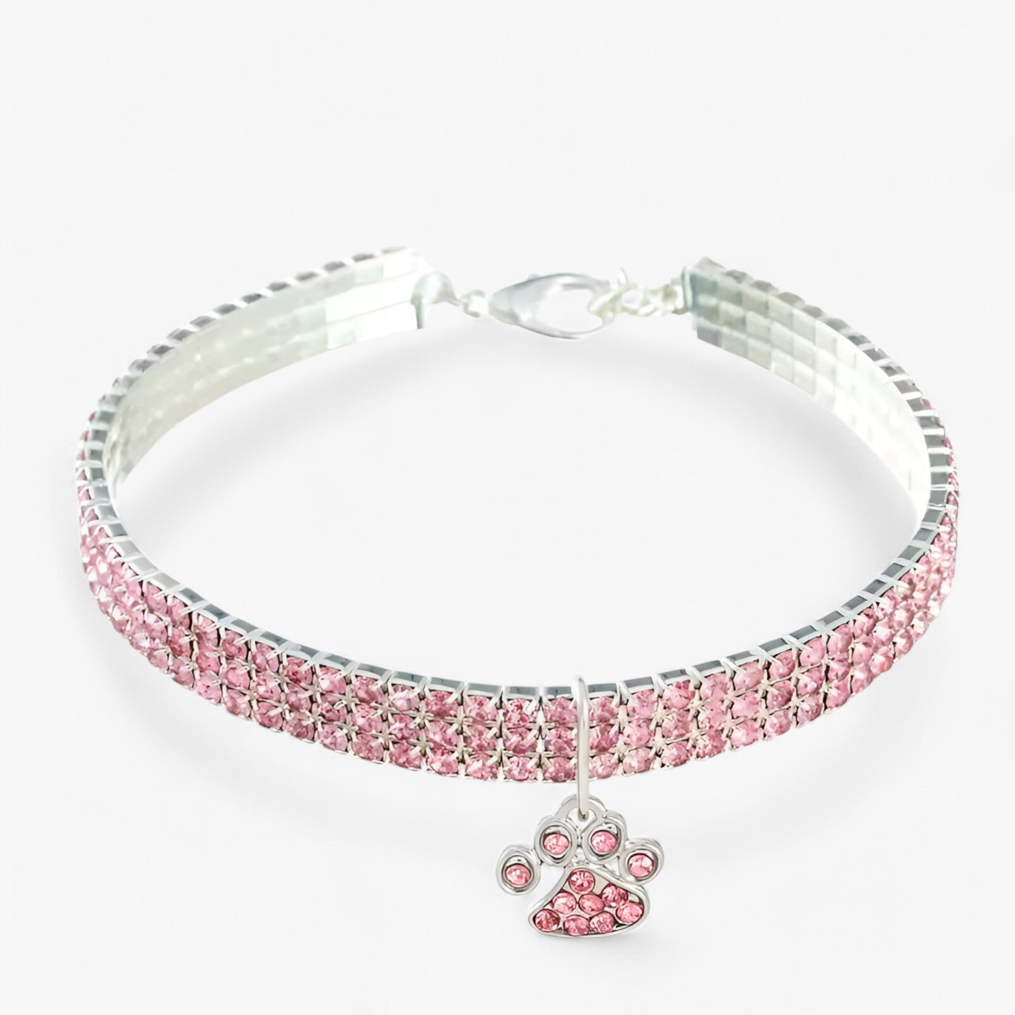 Luna | Collana di cristallo di lusso con pendant in diamante - Rosa chiaro - - Concept Palermo