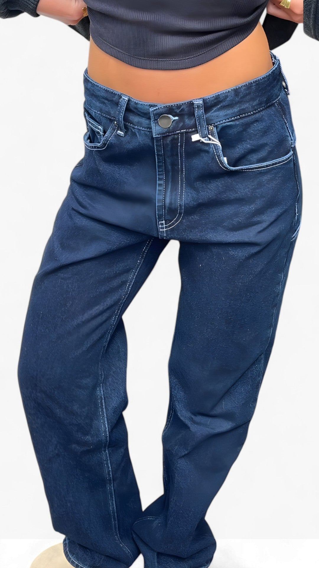 Jeans a vita bassa con stampa a stelle - - pants pants for women - Concept Palermo