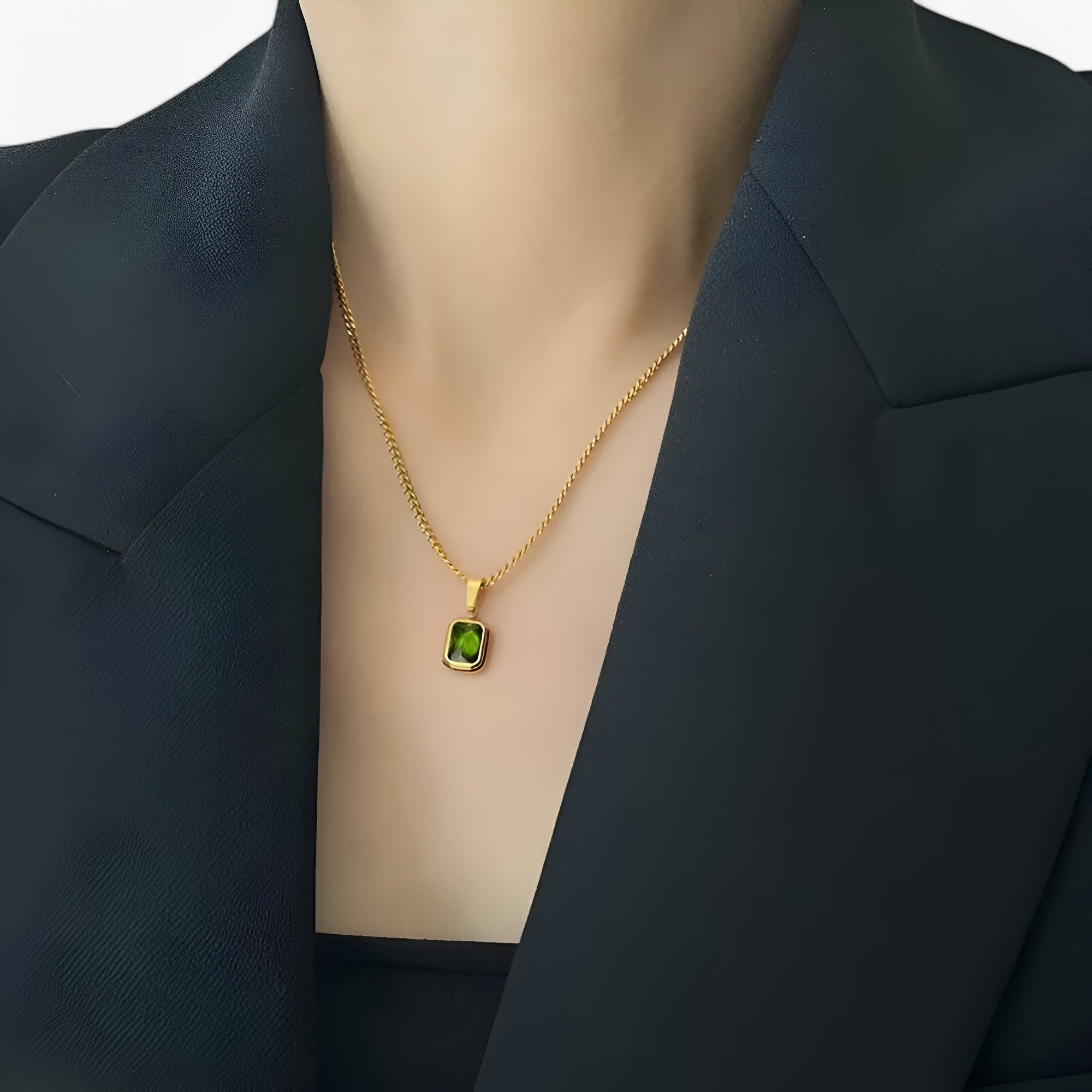 Clarisse | collana con smeraldi in placcatura dorata - elegante e robusta - - necklaces Pendant Necklaces WOMEN - Concept Palermo