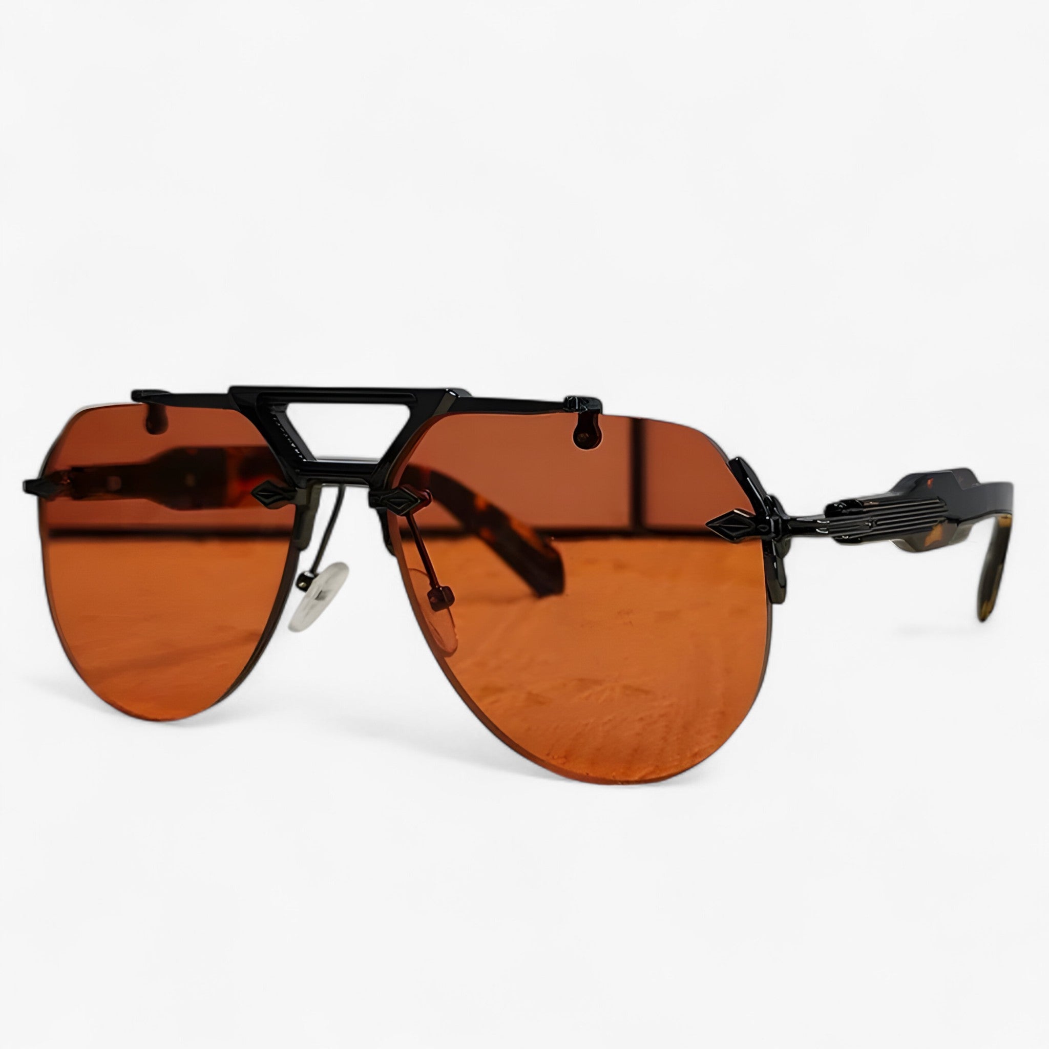 Kai | Occhiali da sole punk semi-senza montatura - OroMarroneRosso - - Concept Palermo