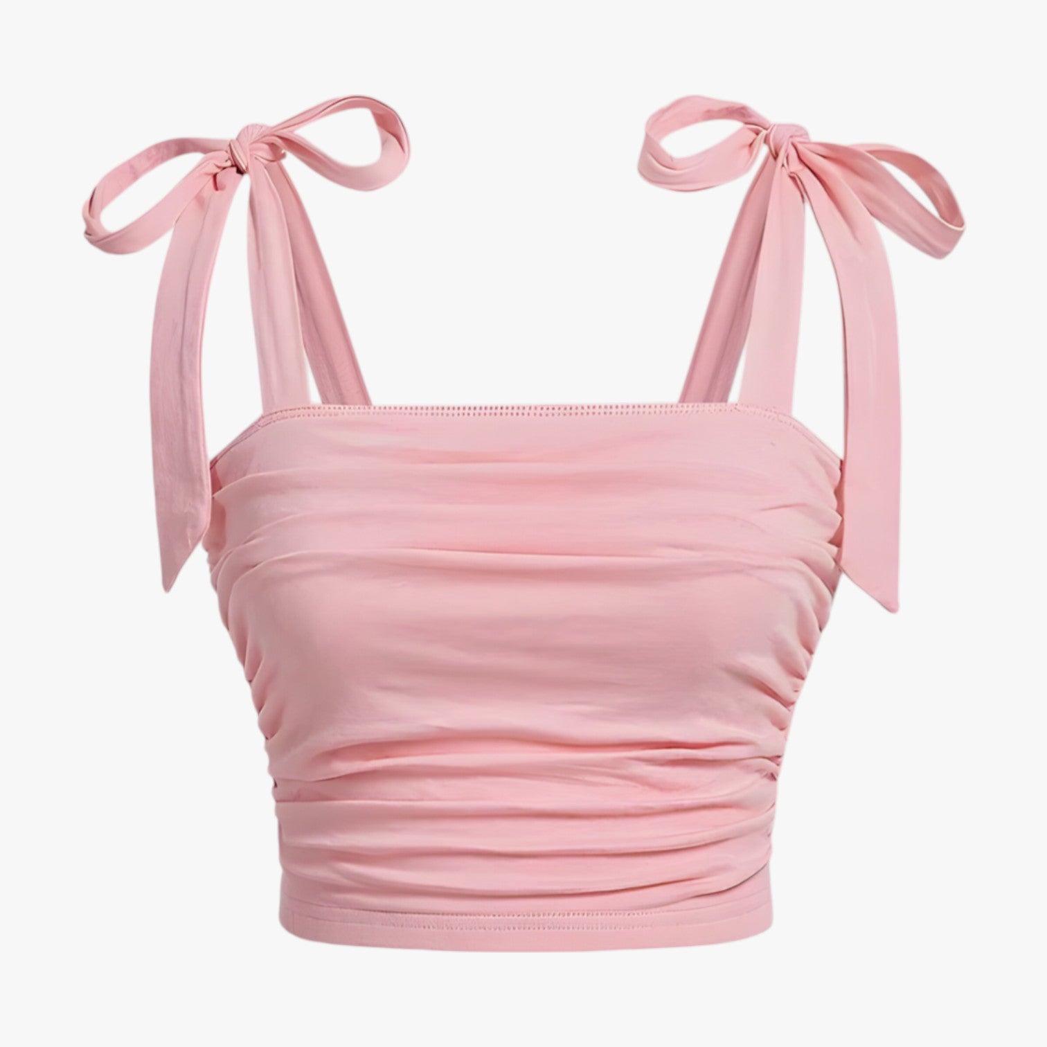 Talia | Top corto senza spalle rosa - Rosa - - Concept Palermo