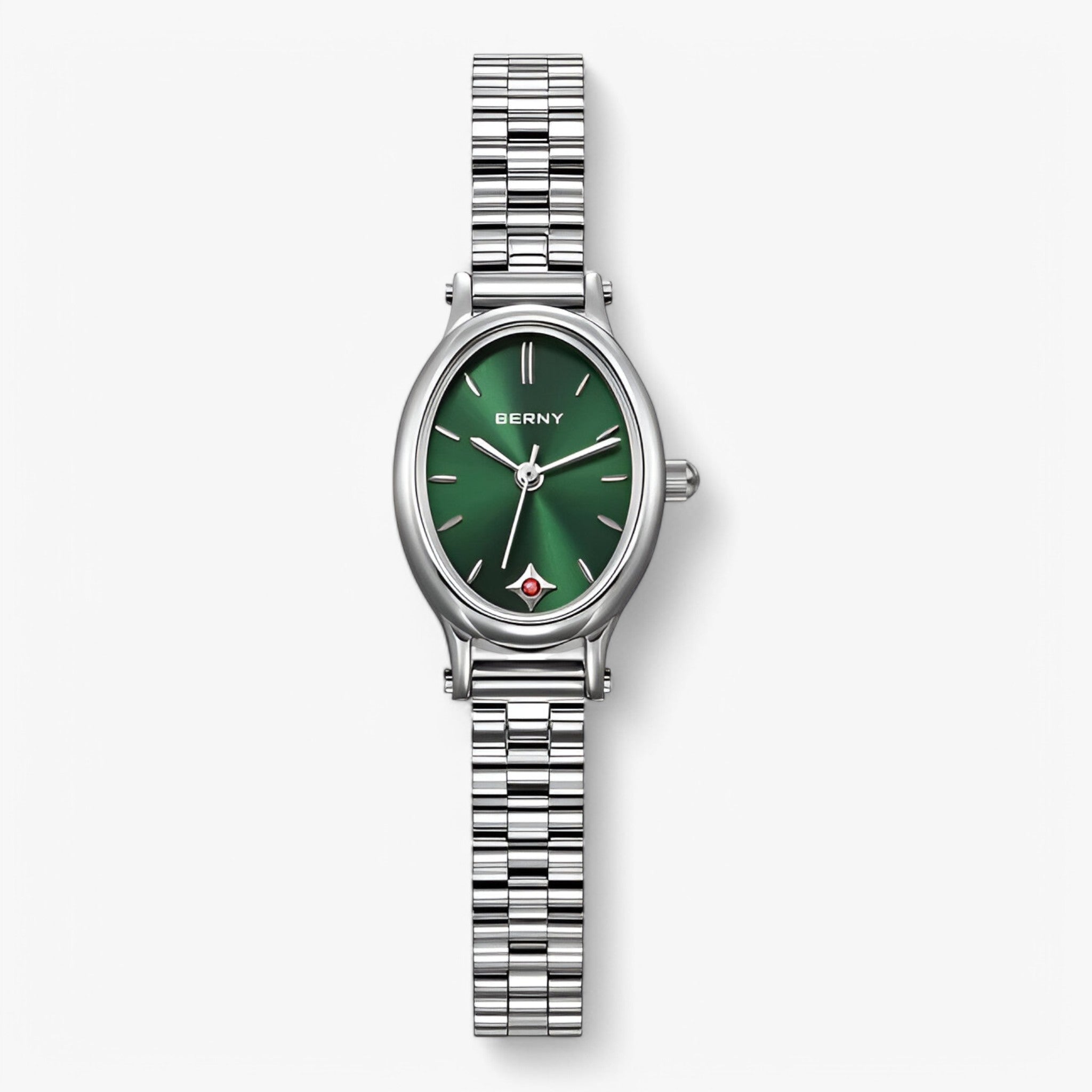 Ruby | Orologio con bracciale ovale minimalista - Verde - female watch watch for women - Concept Palermo