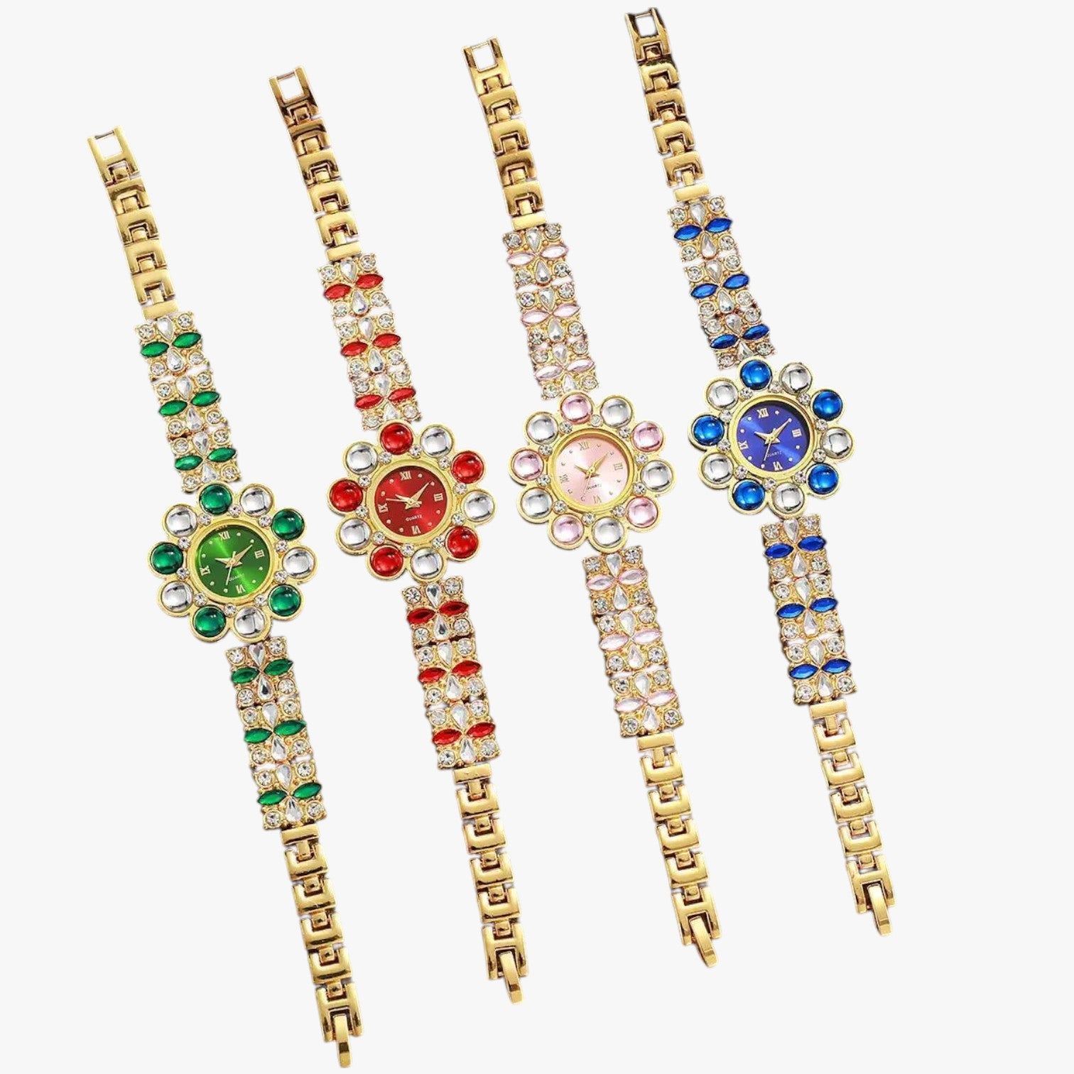 Lilliana | Elegante orologio con quadrante a fiori in cristallo - - female watch ladies watch watch watch for women watches - Concept Palermo