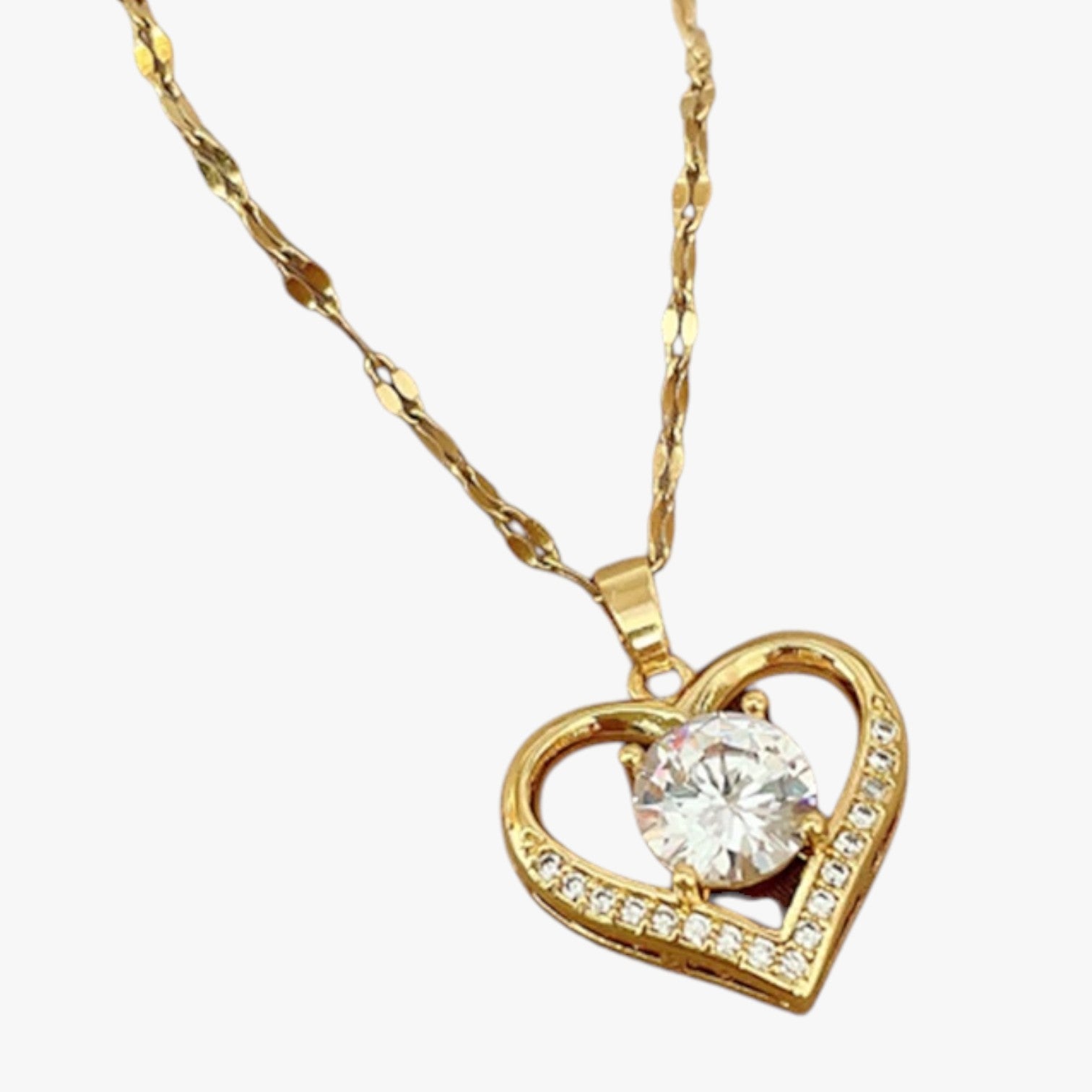 Jovie | Collana con ciondolo a forma di cuore e labbra di cristallo - - elegant womens necklaces necklace NECKLACES Necklaces for Women - Concept Palermo