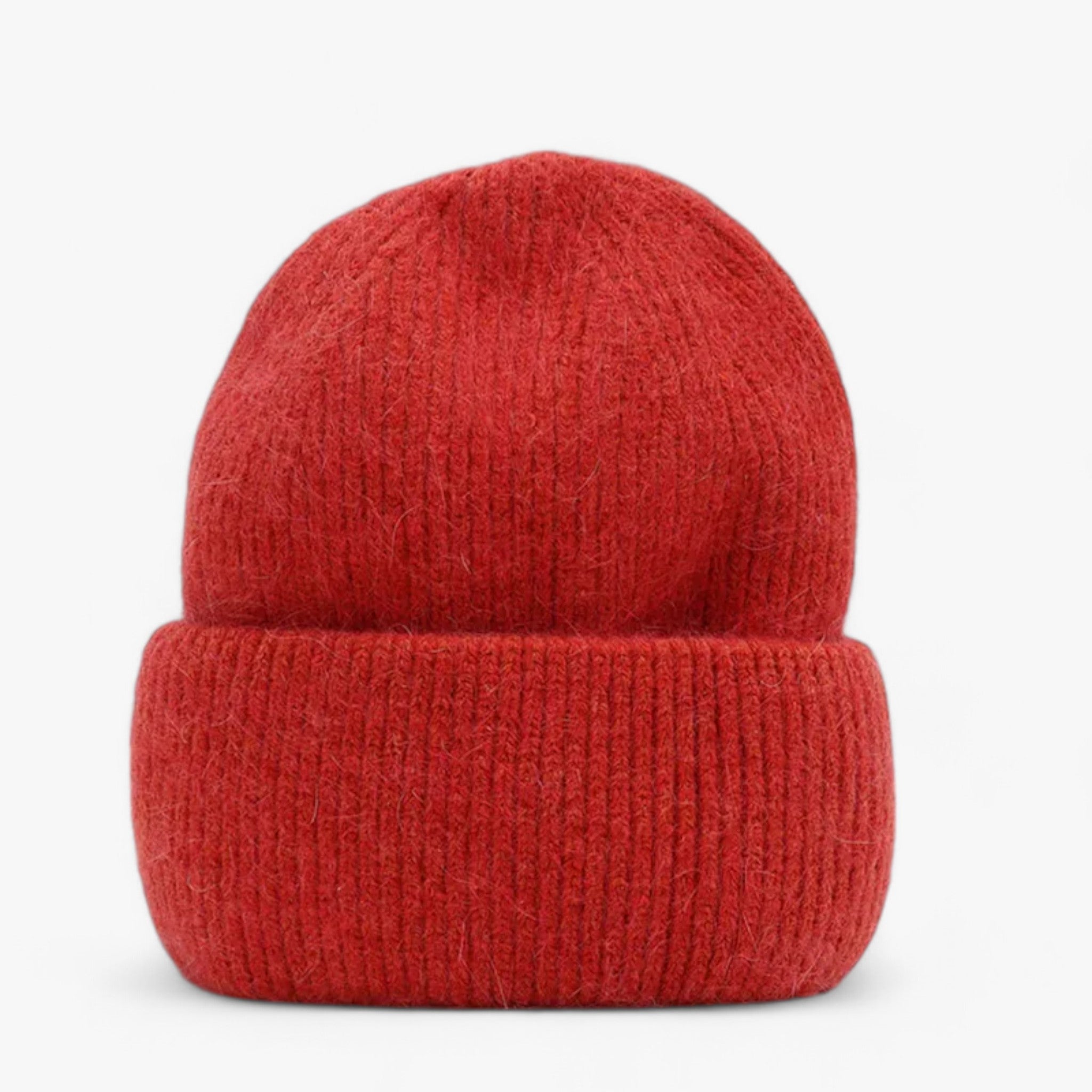 Elle | Cappello invernale: calore lussuoso con vera pelliccia di coniglio - Rosso e arancione 54cm-60cm - bucket hats hat Sun Hats - Concept Palermo
