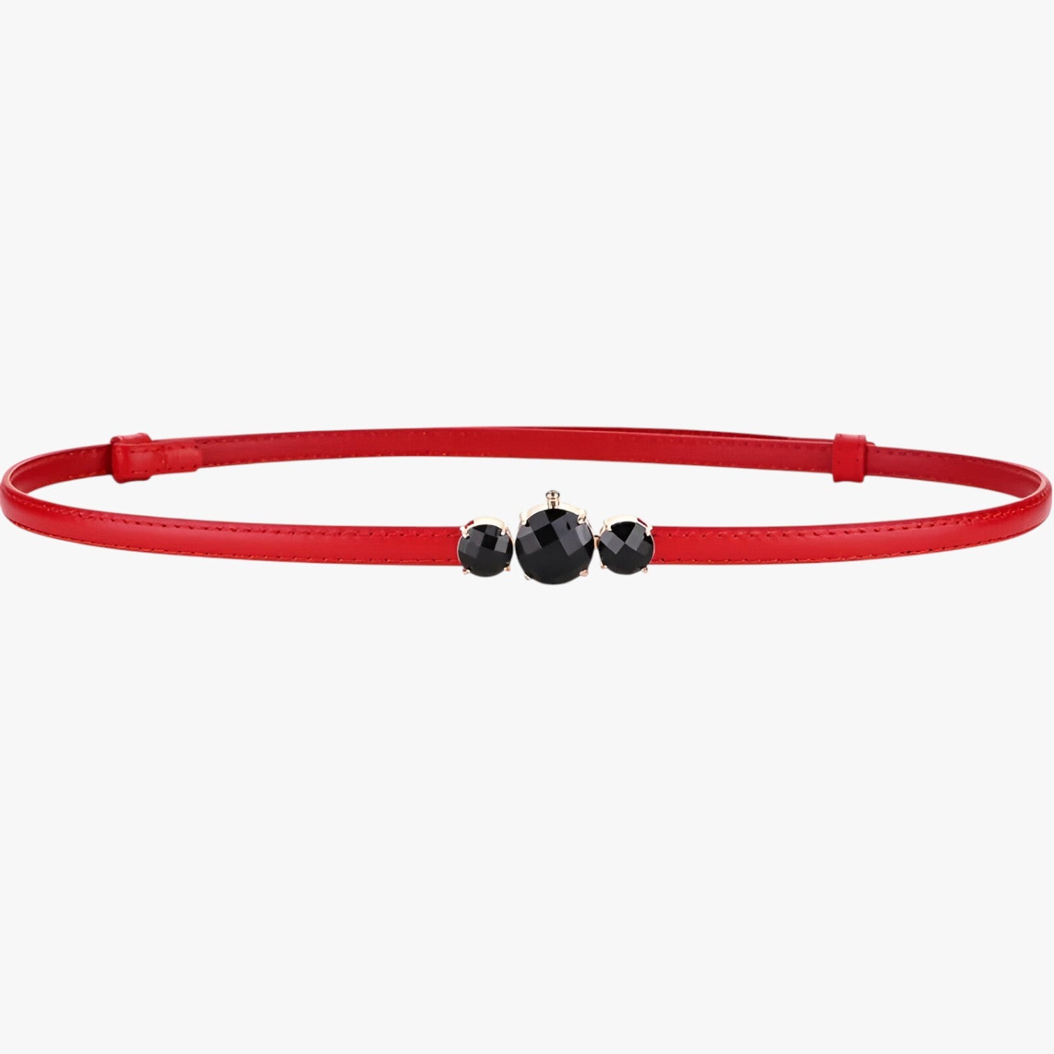 Caesy | Cintura sottile in vera pelle – Eleganza regolabile - rosso 100cm - Belts waist belt for women Womens belt - Concept Palermo