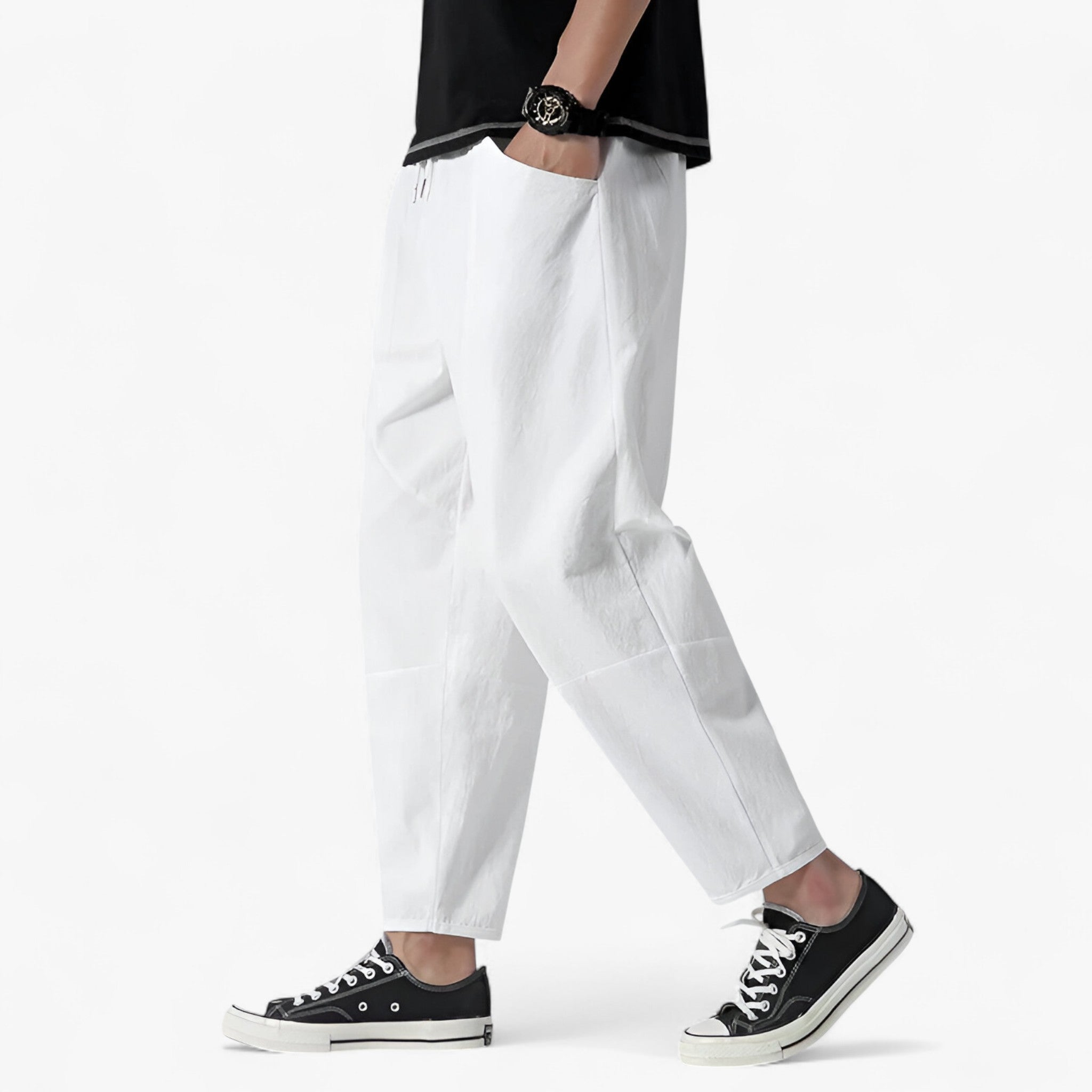 Jimmy | Pantaloni di lino per uomo - Vestibilità ampia e confortevole
