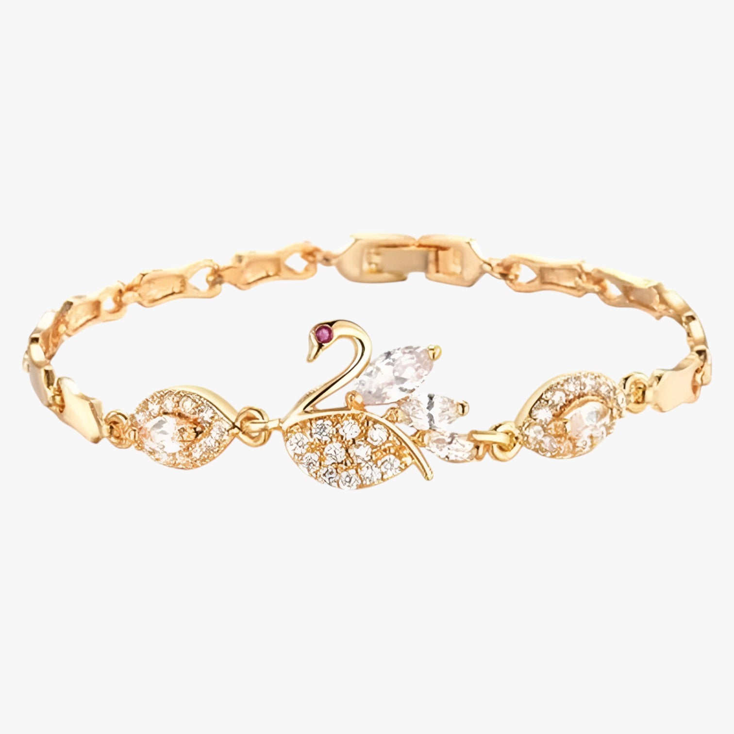 Esmeralda | Bracciale Donna Elegante con Cigno in Zircone Stile Classico Oro - oro - BRACELET FOR WOMEN BRACELETS bracelets for women - Concept Palermo