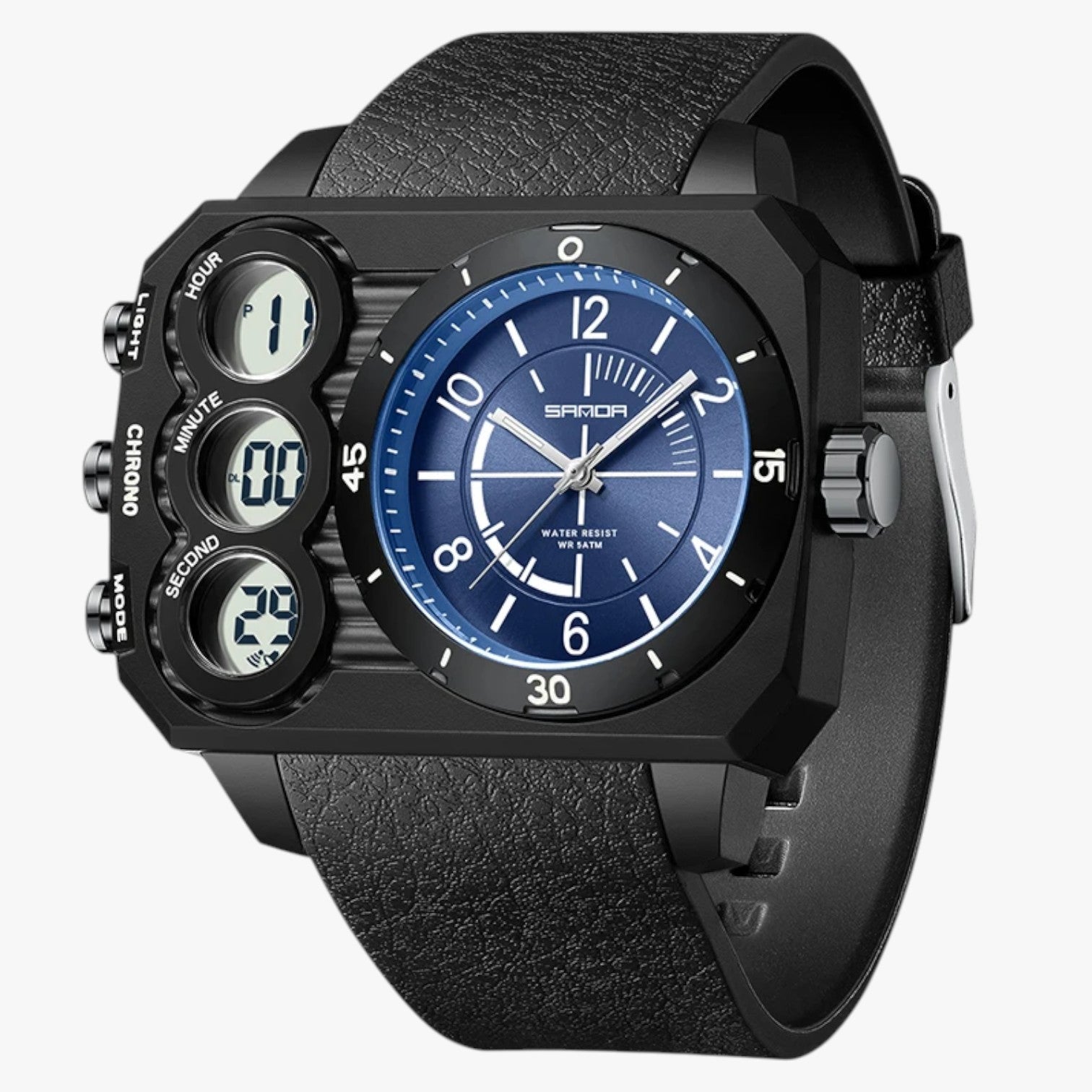 Zain | Orologio sportivo con doppio display - Nero Blu - watch watches WATCHES FOR MEN - Concept Palermo