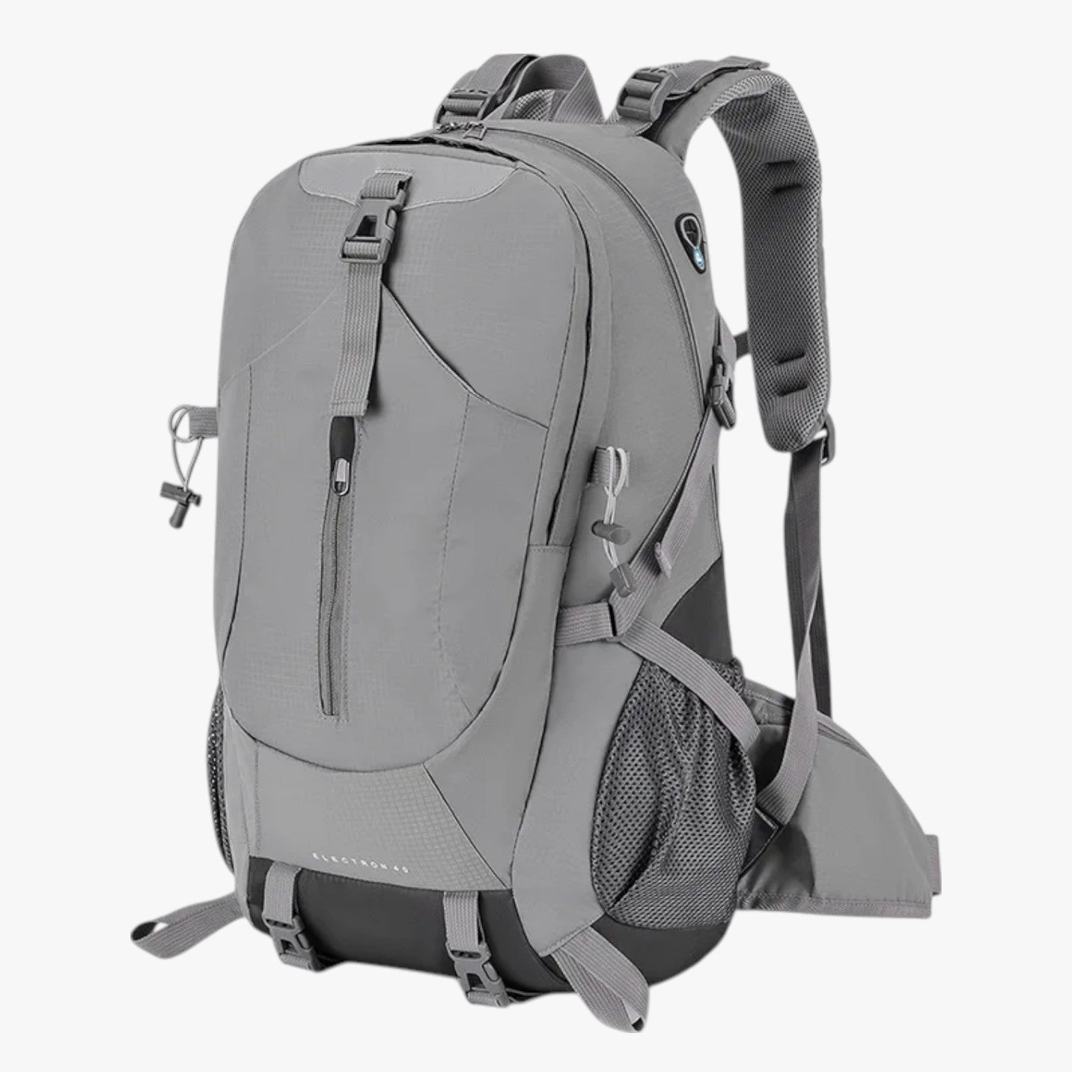River | Zaino Trekking 40L con Coprizaino Impermeabile - Grigio - bag Bags bags for men men bag mens bag - Concept Palermo
