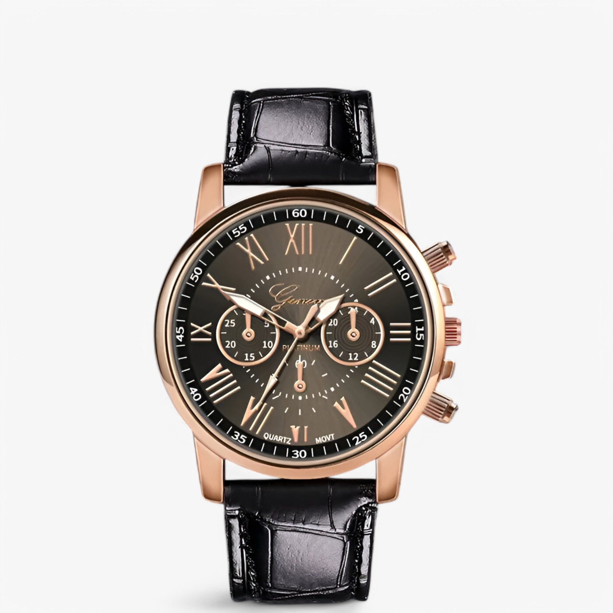 Lia | Elegante orologio da polso in pelle - Nera - female watch watch for women - Concept Palermo