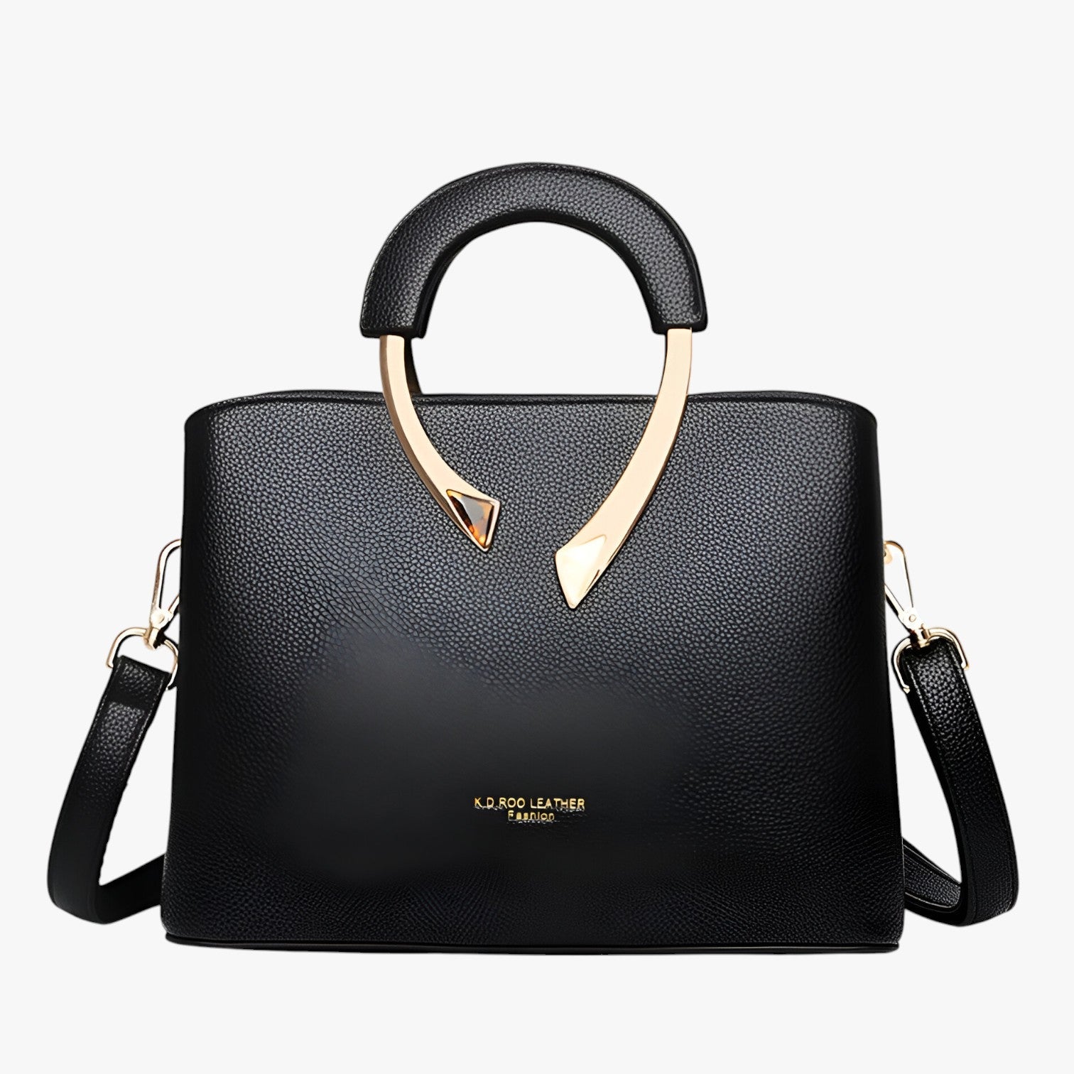 Elvira | Tote in Pelle Luxe con Design Versatile - Nero - handbags Women's handbags - Concept Palermo