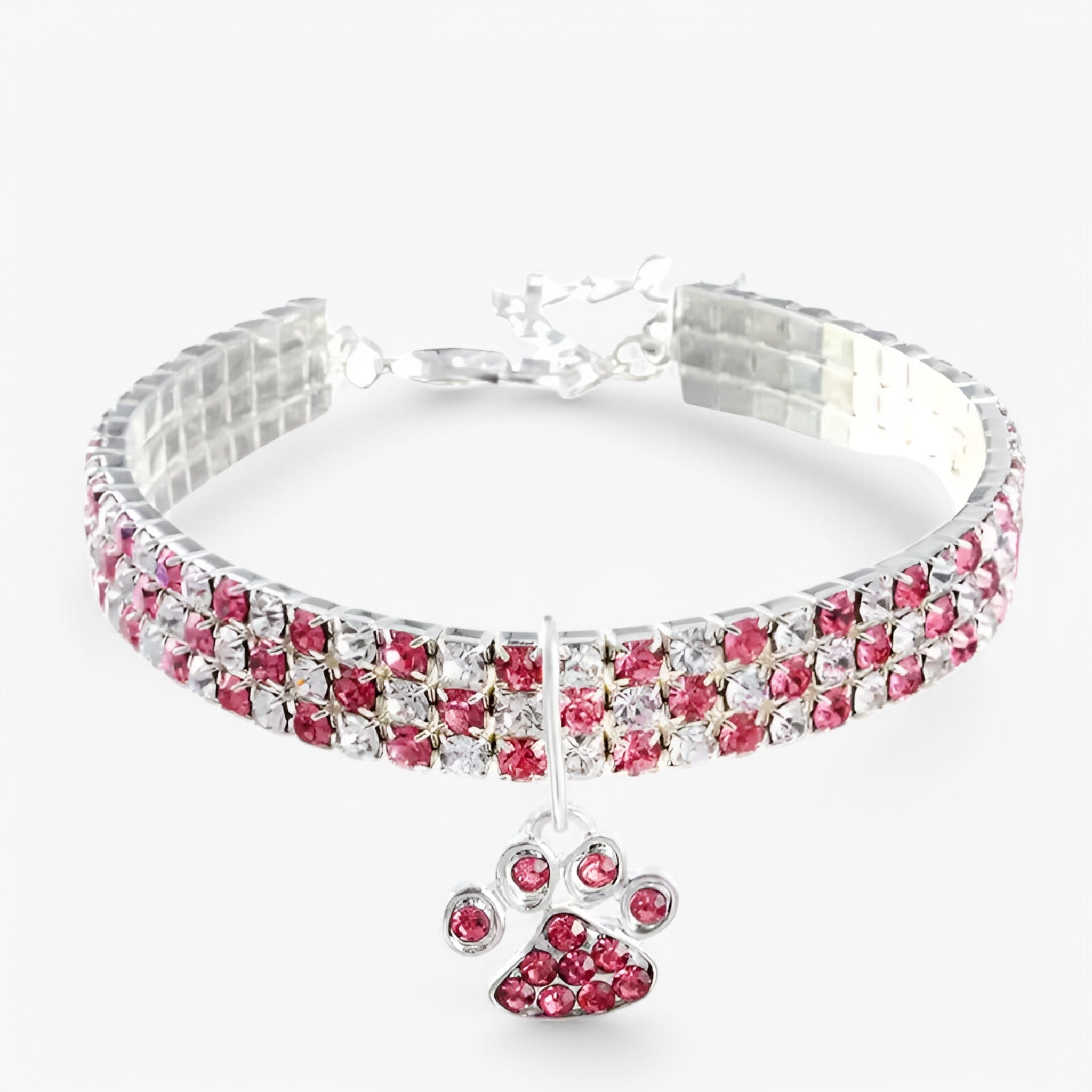 Luna | Collana di cristallo di lusso con pendant in diamante - Rosa - - Concept Palermo