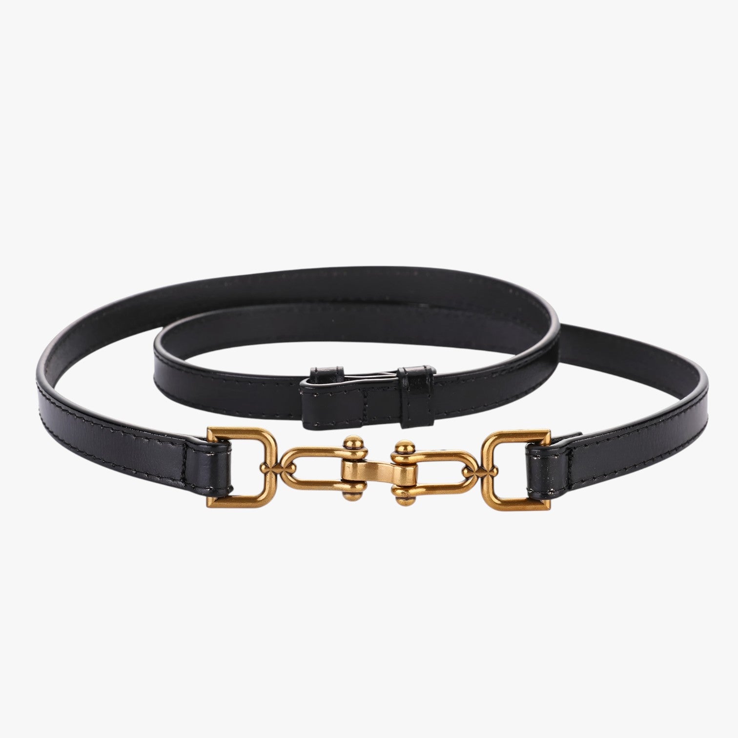 Alora | Cintura sottile in pelle in stile coreano - Nero 97cm CINA - Belts waist belt for women Womens belt - Concept Palermo