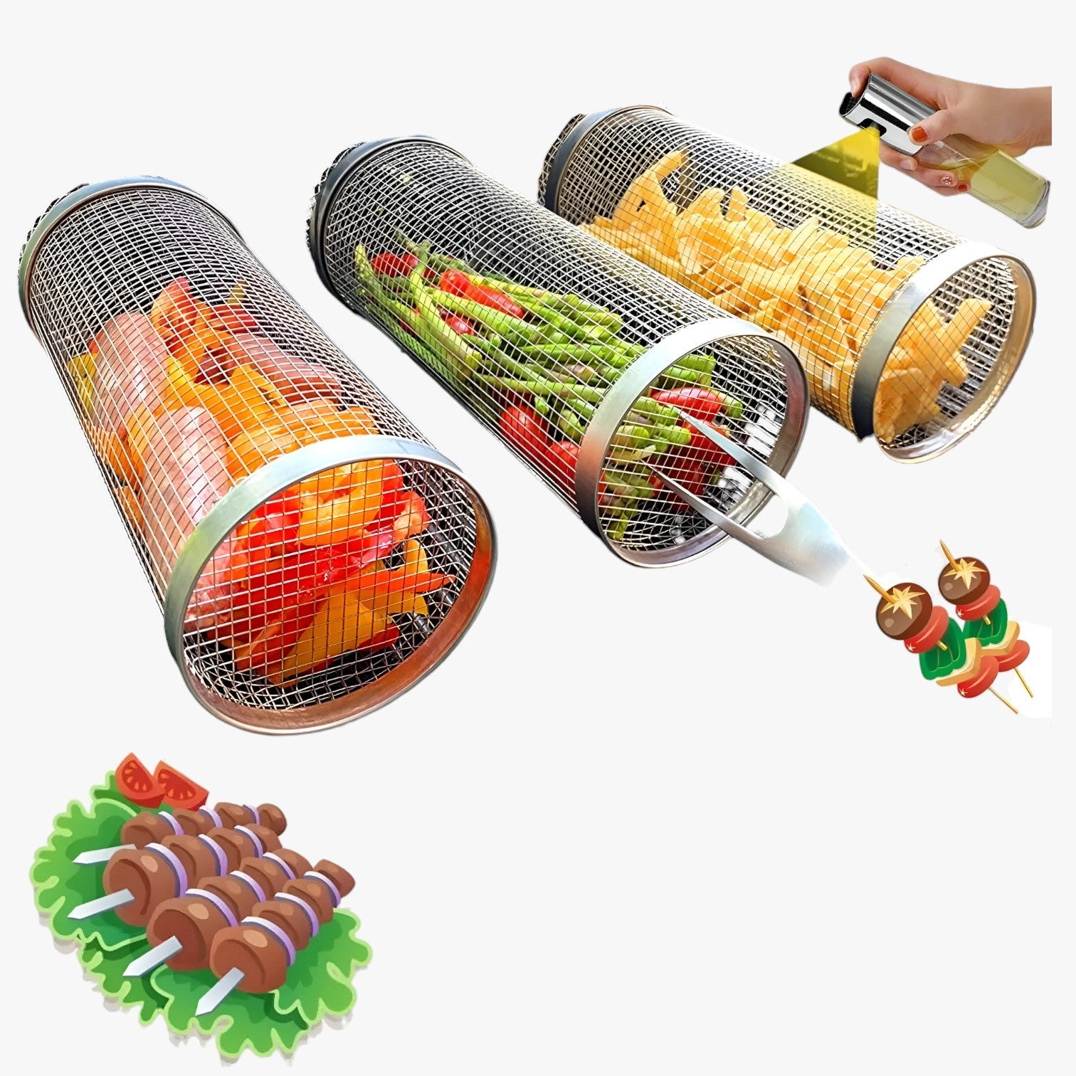 Harmoni | Griglia BBQ rotante – Cottura uniforme, niente problemi con la rotazione - - Kitchen kitchen accessory - Concept Palermo