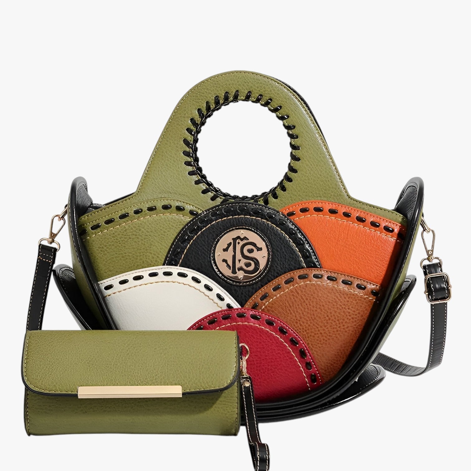 Valeria | Grande Borsa a Spalla in Pelle con Ampi Scomparti - Verde - Shoulder Bags Women's shoulder bag - Concept Palermo