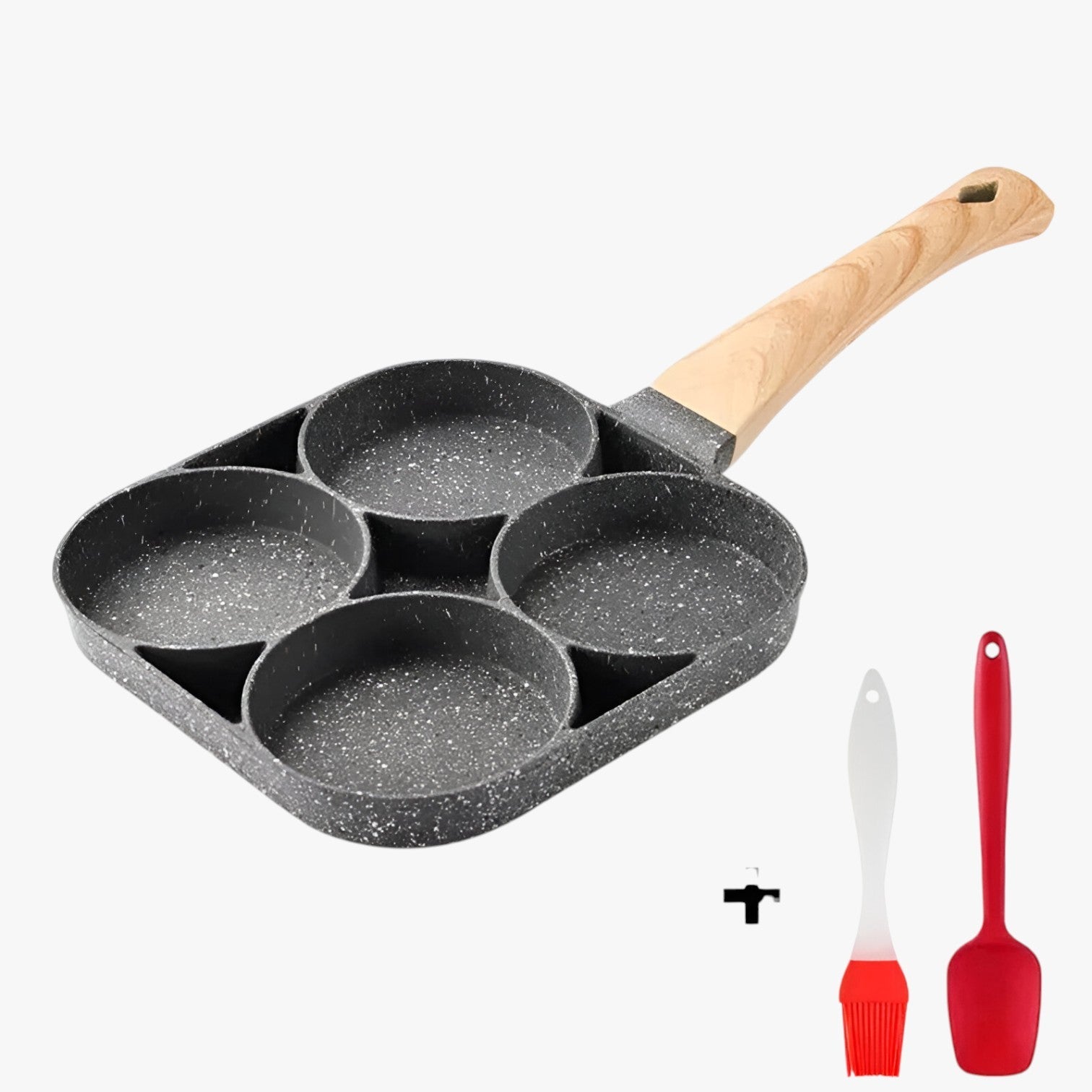 Zephyr | Padella per colazione antiaderente 4 in 1 - 4 fori costume - cucina - Concept Palermo