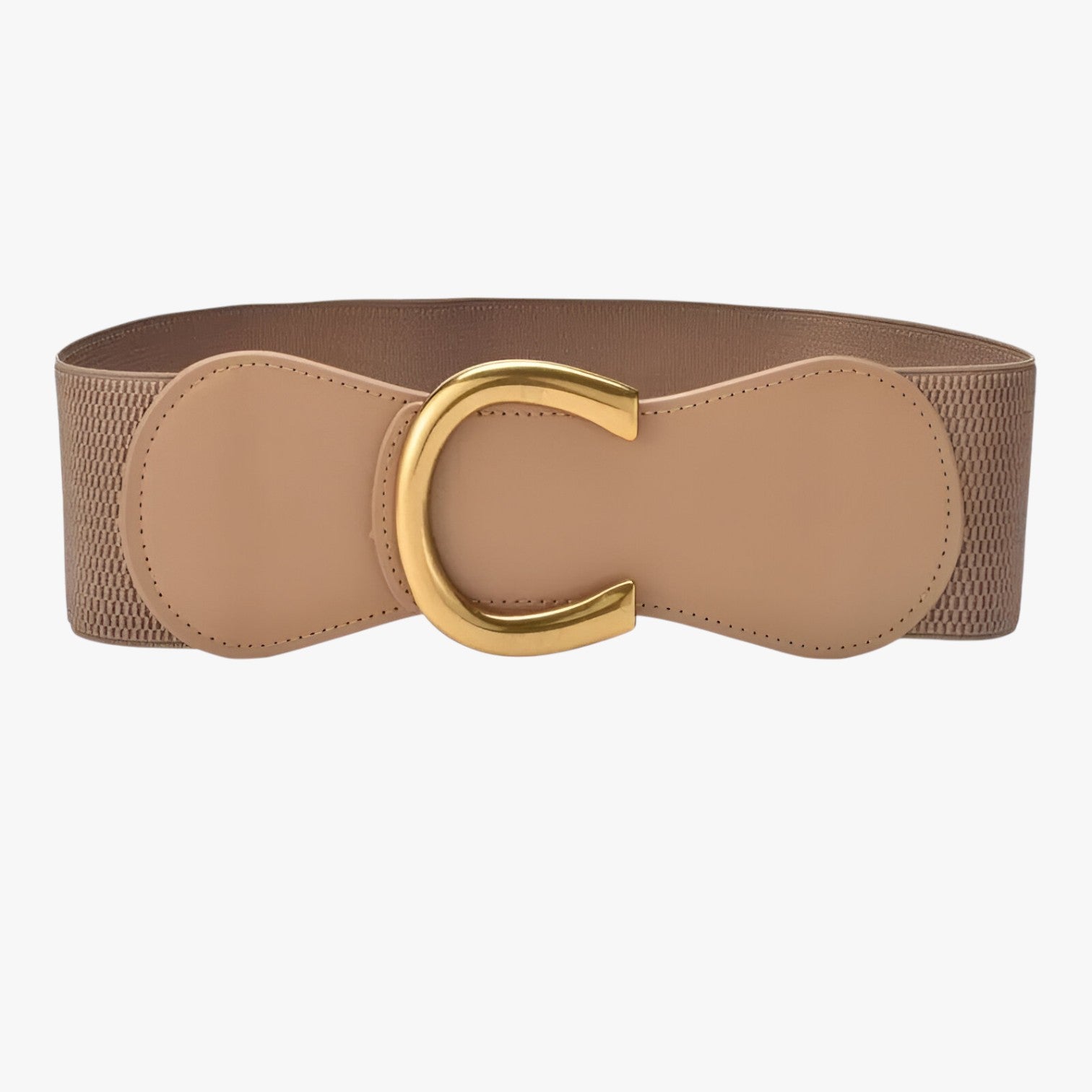 Elise | Cintura elastica larga con fibbia dorata - Cachi - Belts waist belt for women Womens belt - Concept Palermo