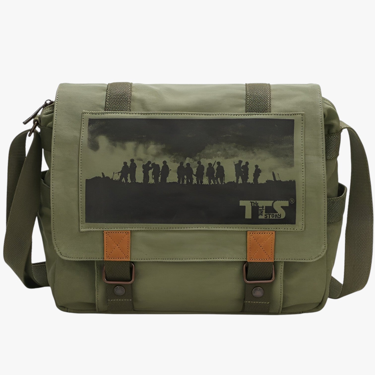 Ethan | Grande borsa a tracolla in tela vintage - verde - Bags bags for men Shoulder & Crossbody Bags - Concept Palermo
