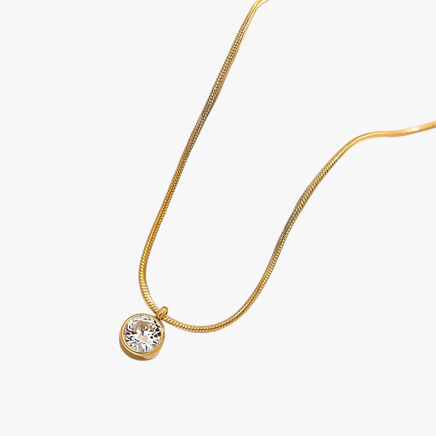 Nina | Collana Oro Lucido – Semplice, Elegante e Sostenibile - Colore Dorato - Necklace NECKLACES Necklaces for Women - Concept Palermo