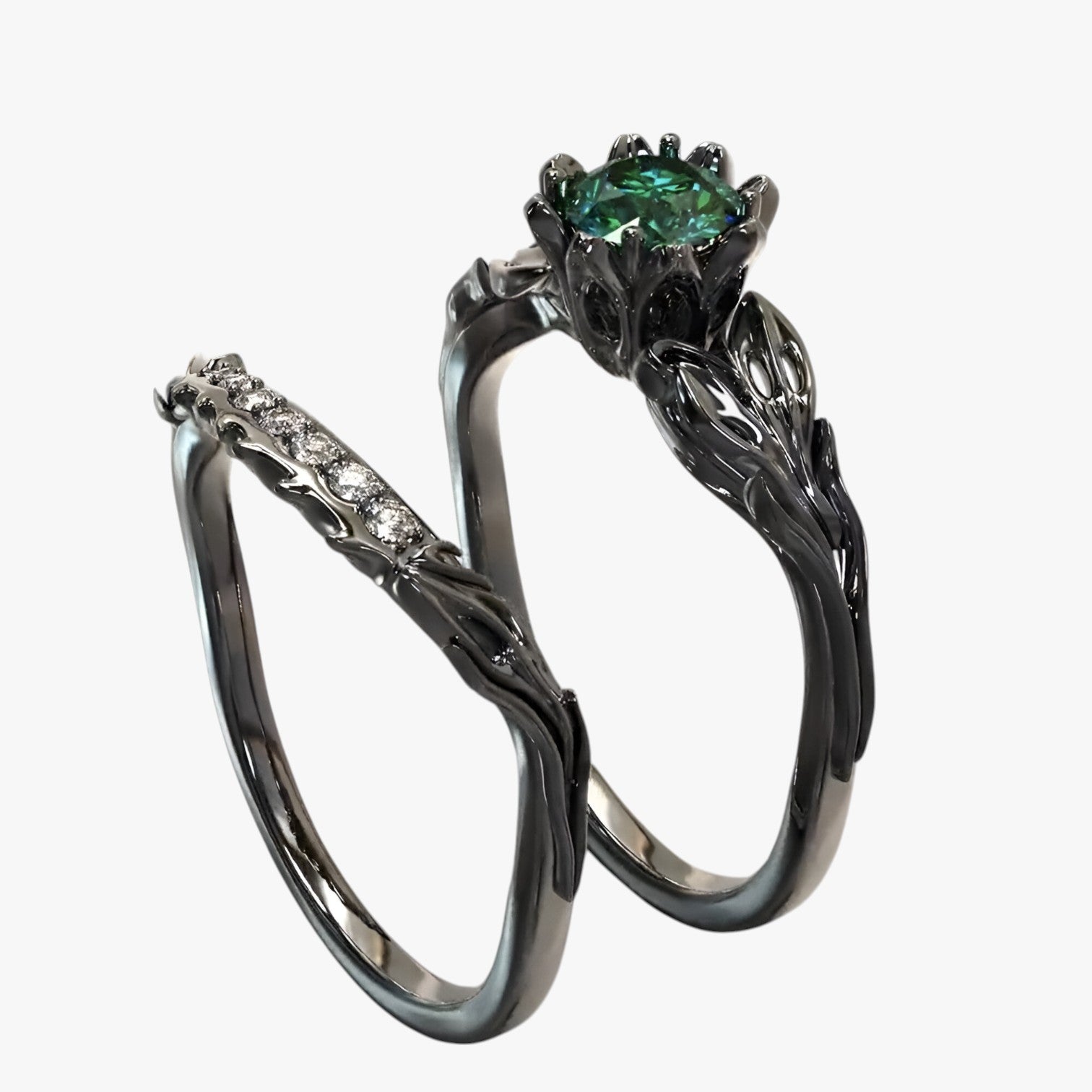 Hazel | Anelli Coppia Gotici in Quarzo e Zircone - - couple ring Ring Rings women ring womens ring - Concept Palermo