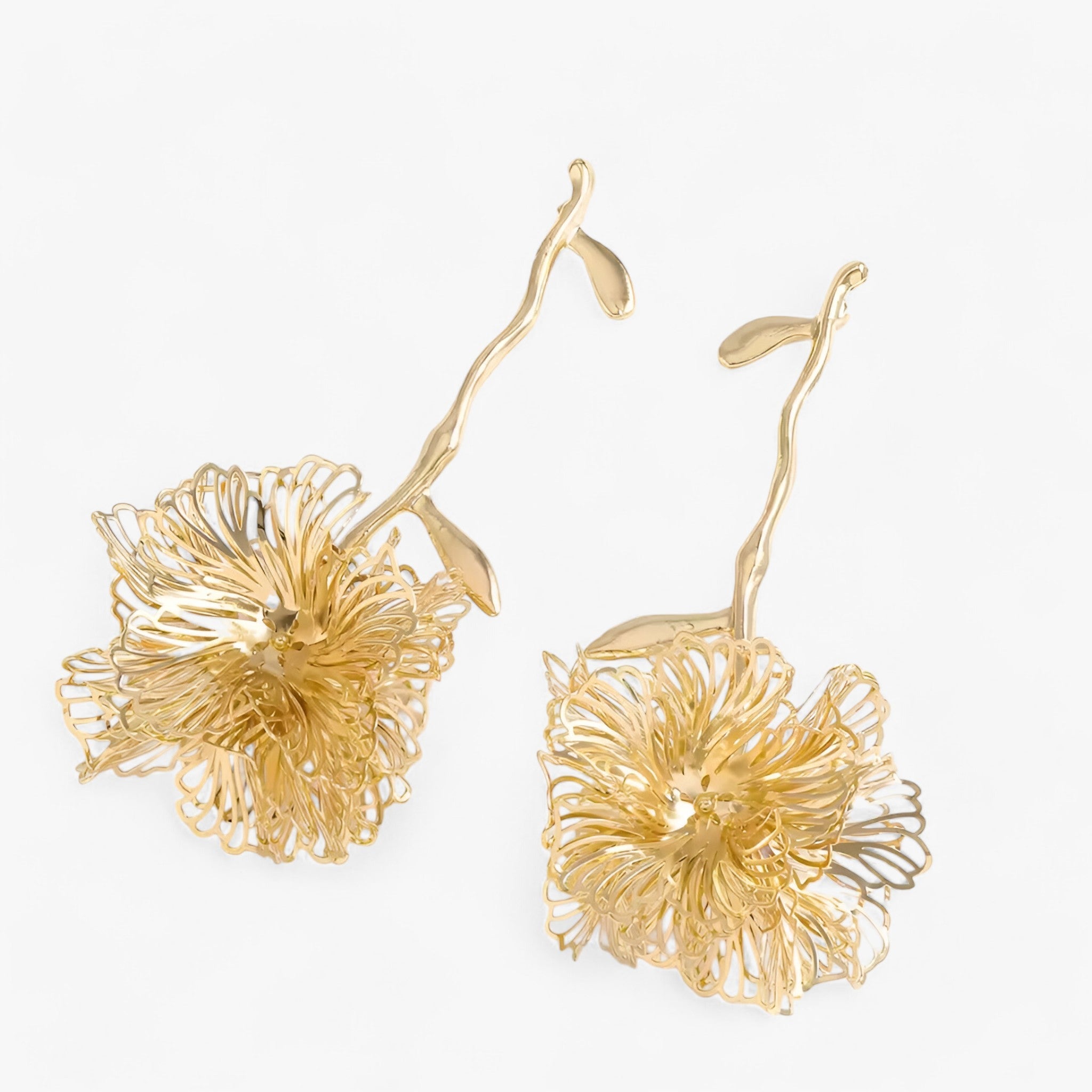 Zoë | Orecchini a Pendente Vintage Bloem – Eleganti e Unici - Dorato 2 - - Concept Palermo
