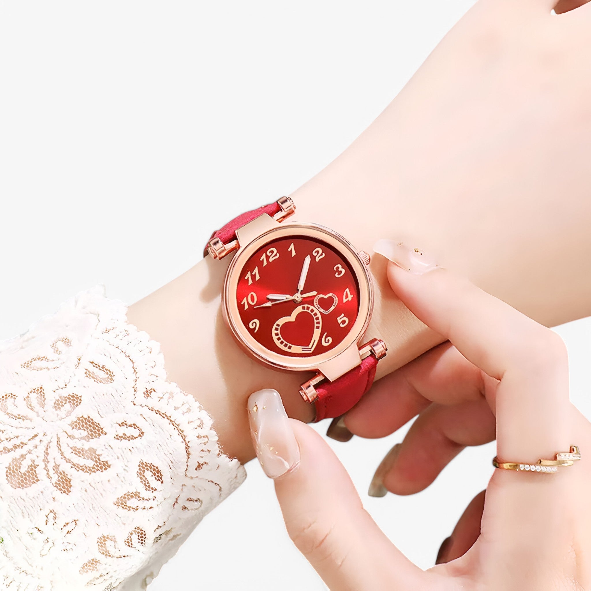 Janice | Orologio da donna in pelle con bracciale al quarzo e design di lusso - - - Concept Palermo