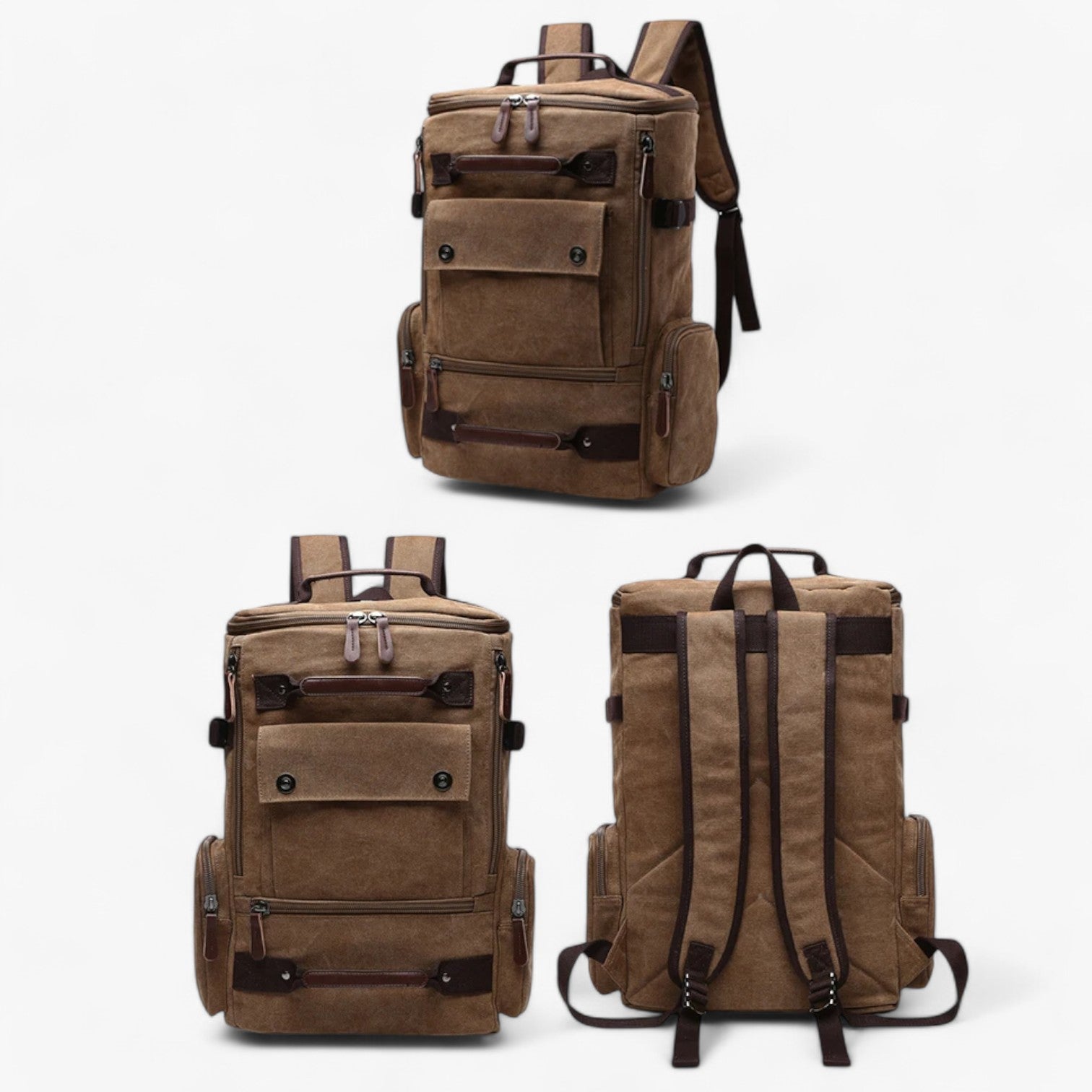 Enrique | Ampio Zaino Vintage in Tela con Scomparto per Laptop - - Backpacks bag mens bag - Concept Palermo