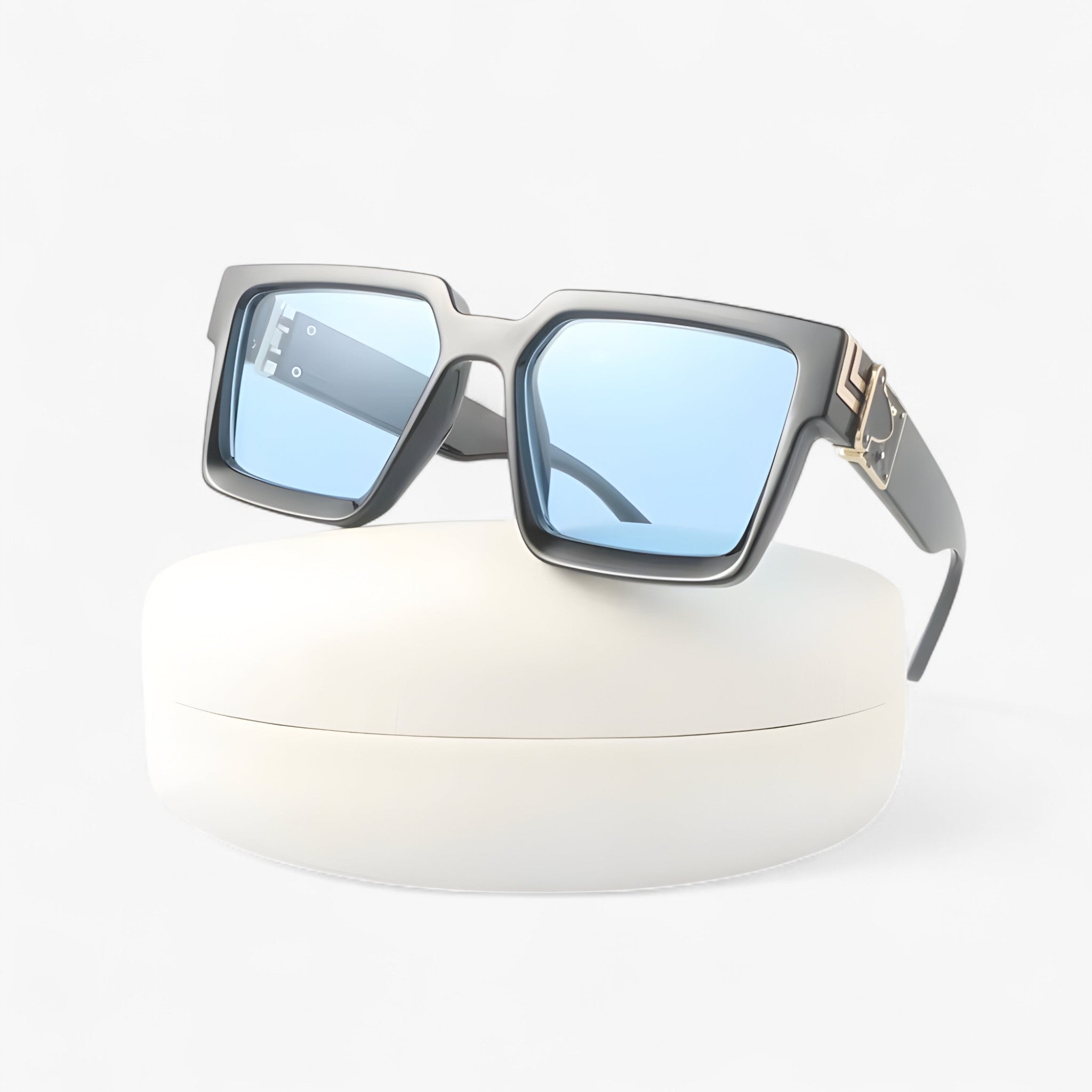Rex | Occhiali da sole quadrati vintage neri da uomo - - Fashion Sunglasses men sunglasses polarized mens sunglasses Polarized man sunglasses Sunglasses sunglasses polarized men - Concept Palermo