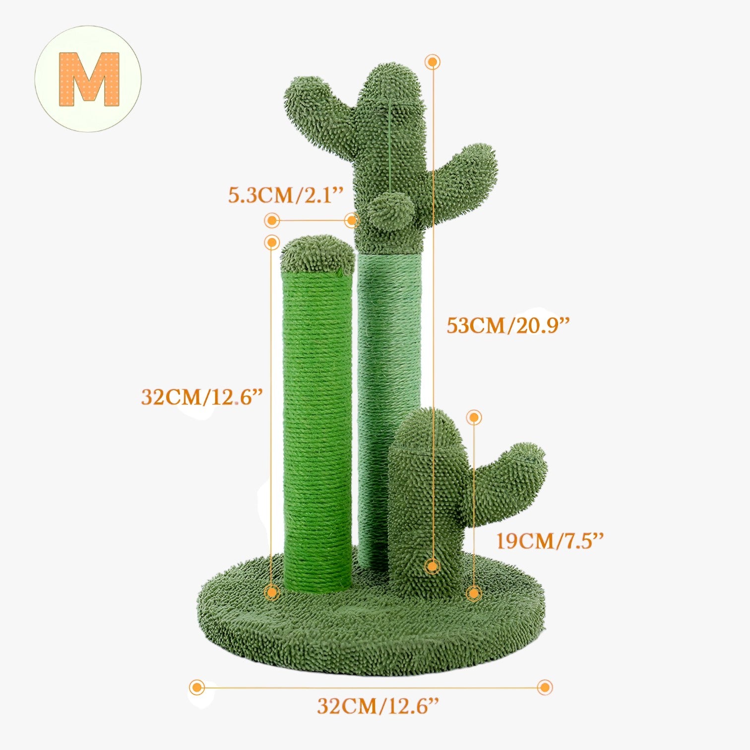 Mitzy | Cactus Scratch Fun Graffiatoio Interattivo a 3 Pali con Pallina Pendente - - pet PET SUPPLIES petproduct Pets - Concept Palermo