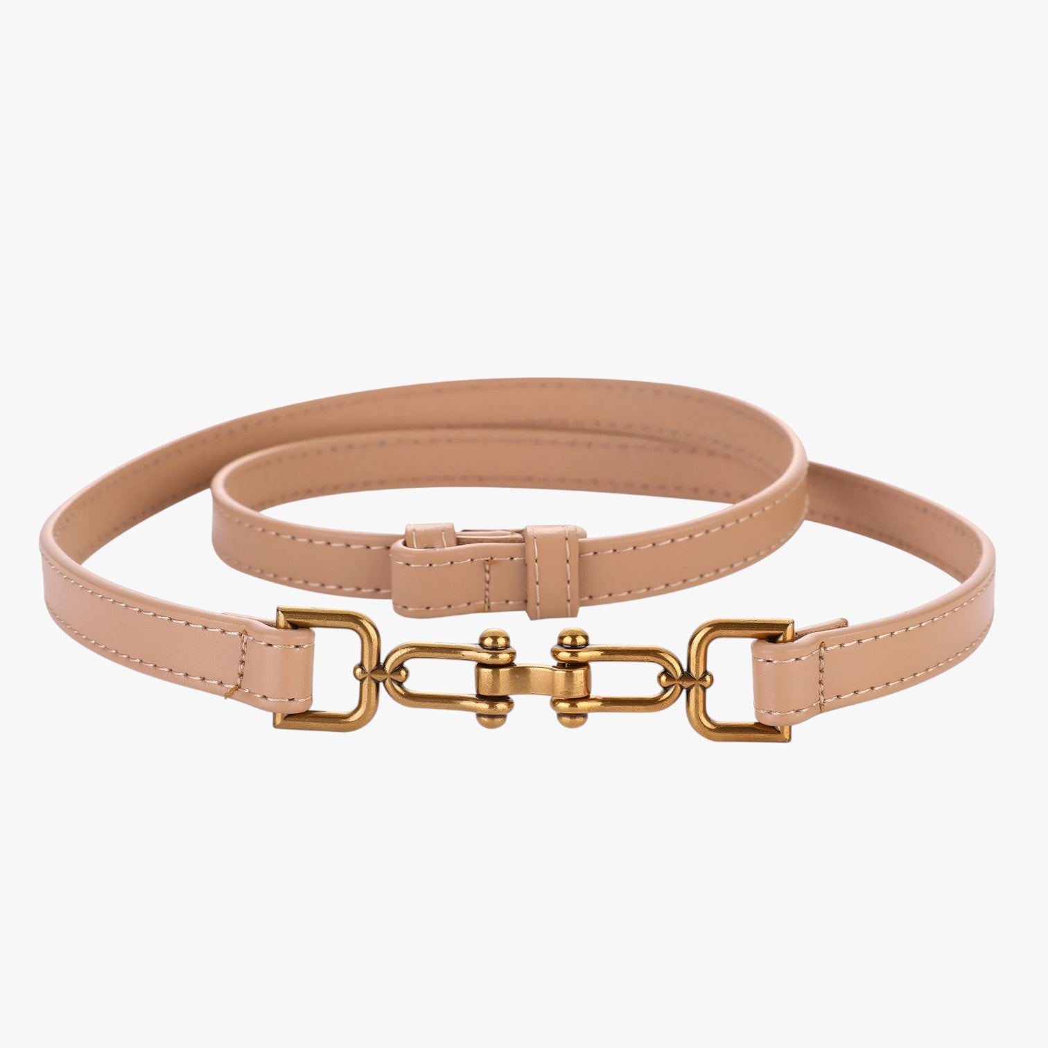Alora | Cintura sottile in pelle in stile coreano - Apricot 97cm CINA - Belts waist belt for women Womens belt - Concept Palermo