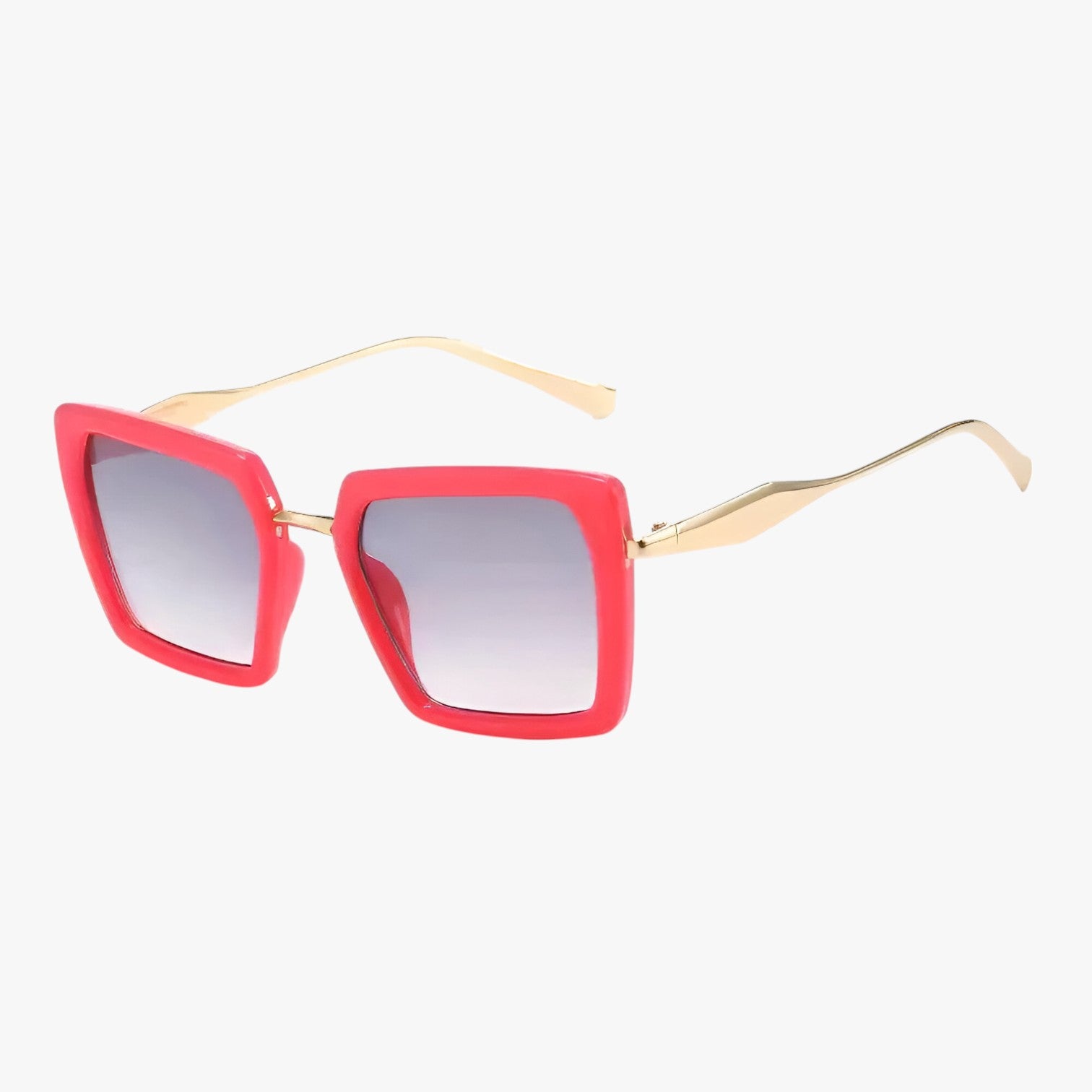 Riley | Occhiali da sole vintage quadrati con lenti verde scuro - rosso - Fashion Sunglasses sun glasses womens sun glasses - Concept Palermo