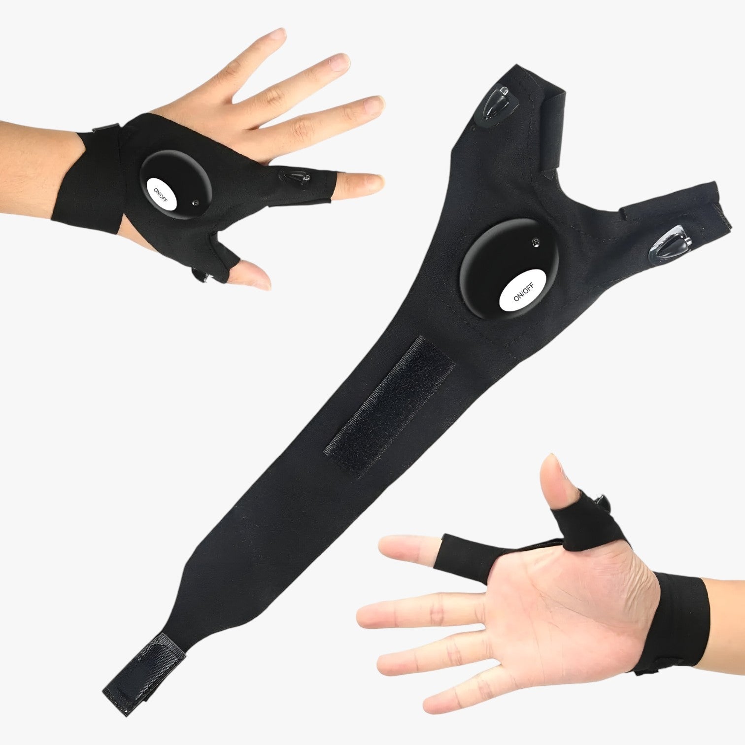 Harrison | Guanti senza dita LED con luce handsfree per esterni - - gloves mens accessory - Concept Palermo