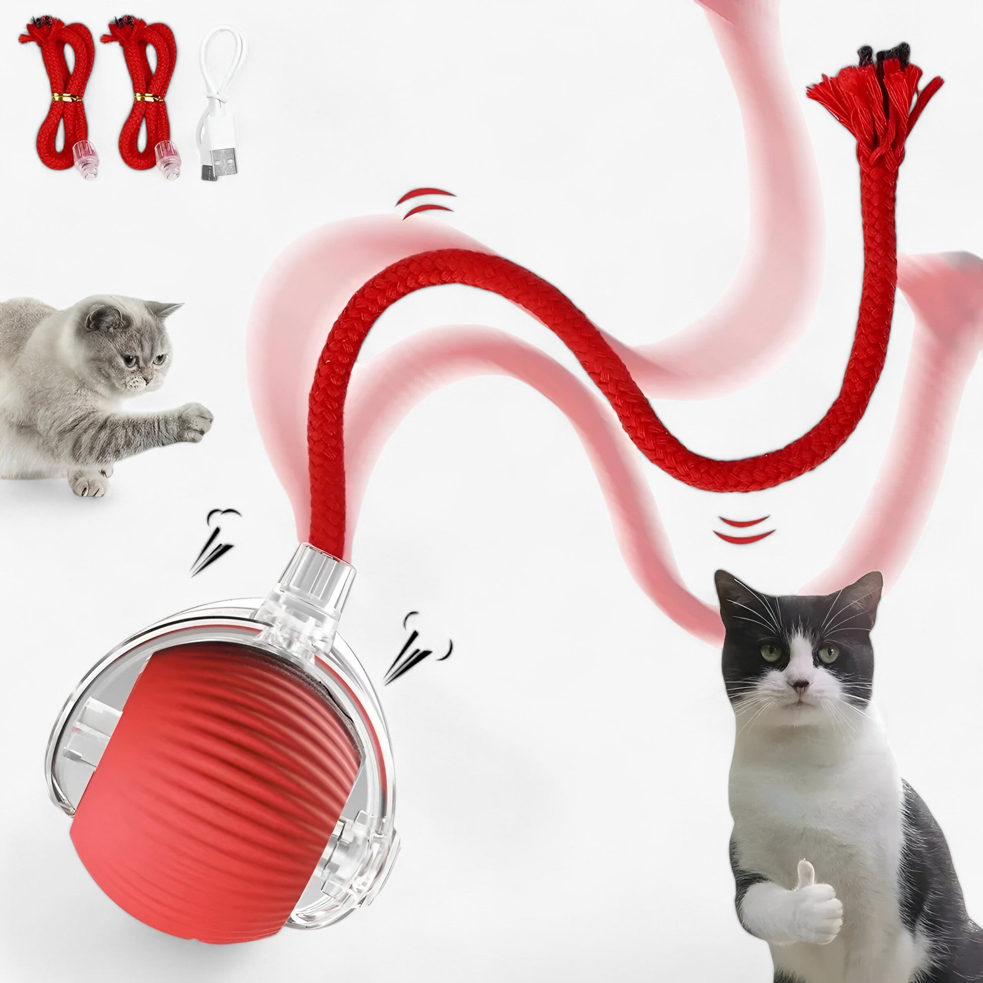 Luna | Palla da Gioco Sottile per Gatti - - Cat Pet supplies pet toys - Concept Palermo