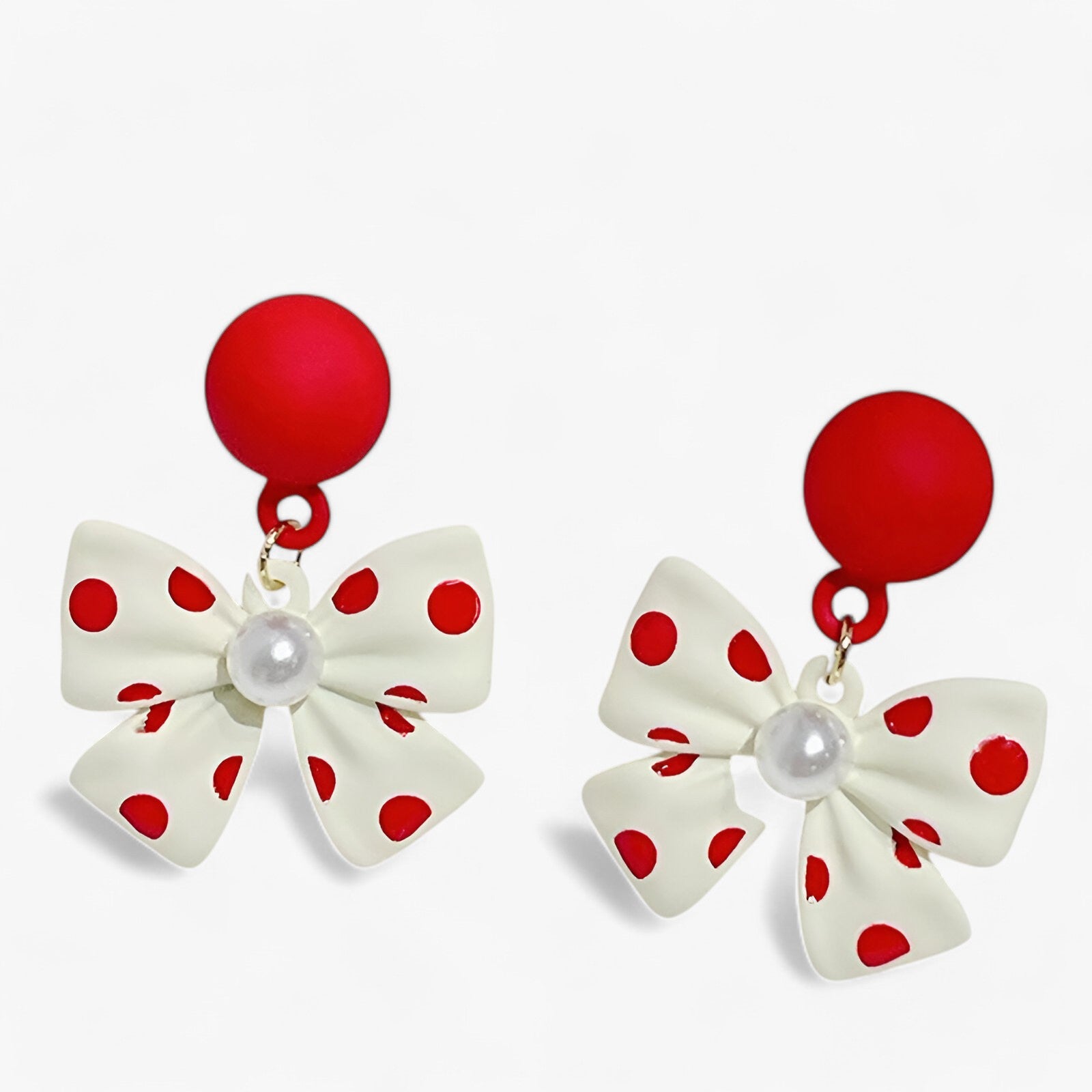 Joice | Orecchini rossi floreali chic per matrimoni e feste - Bianco rosso - EARRINGS Earrings for Women Girls New Fashion Earrings - Concept Palermo