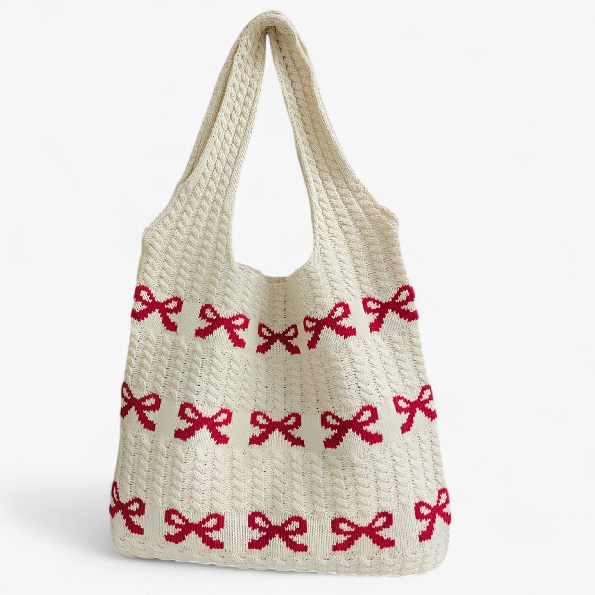Francesca | Borsa All’Uncinetto con Fiocco - Rosso - - Concept Palermo
