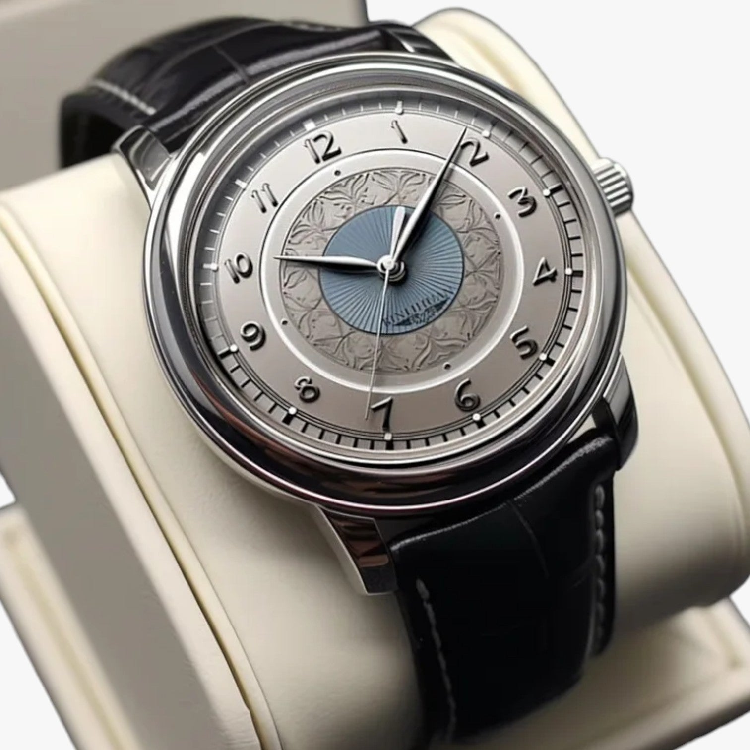 Simon | Orologio uomo in pelle stile business impermeabile - Argento - watch watches WATCHES FOR MEN - Concept Palermo